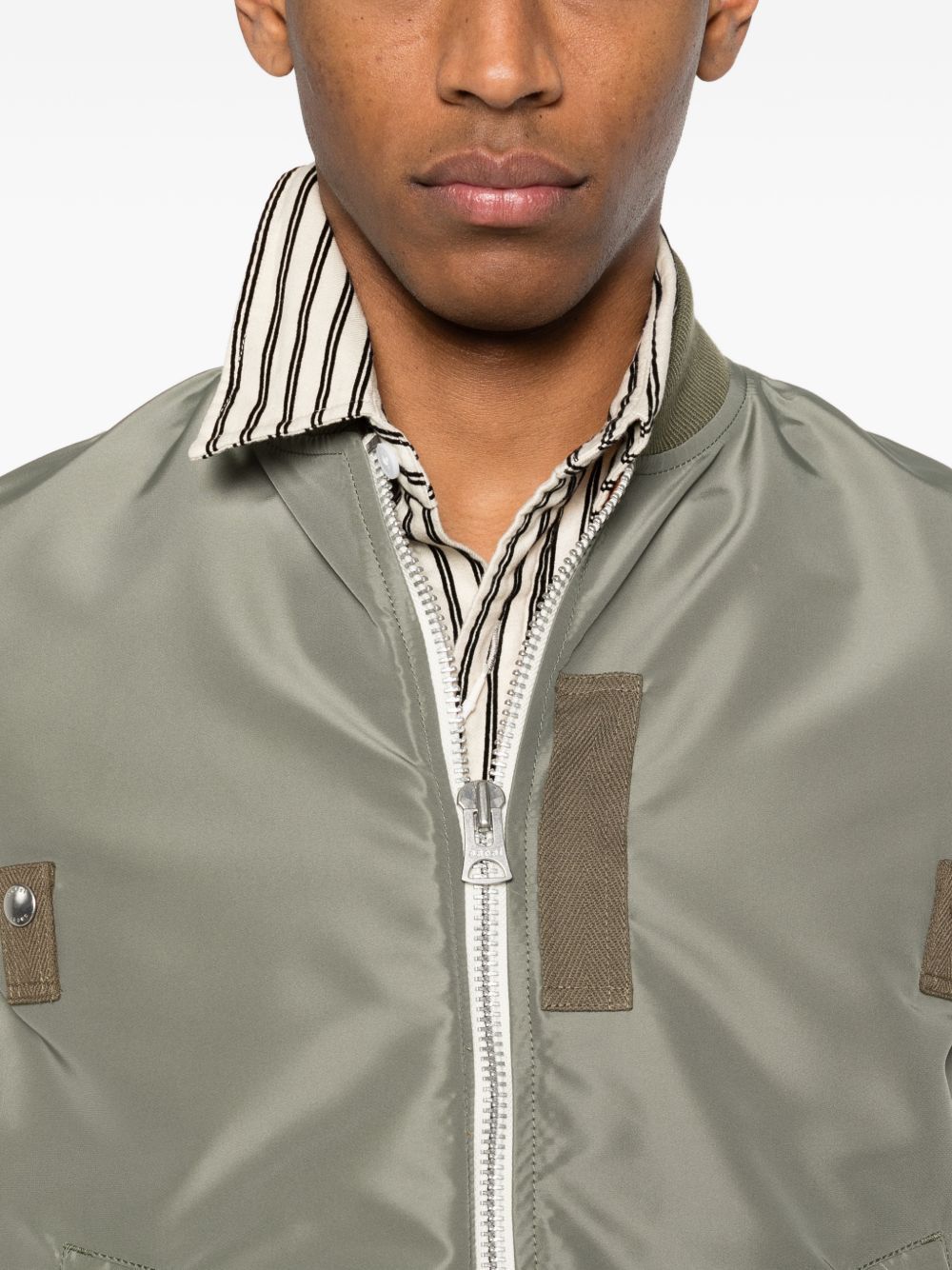 Sacai NYLON BOMBER JACKET Size US XL / EU 56 / 4 - 4 Thumbnail