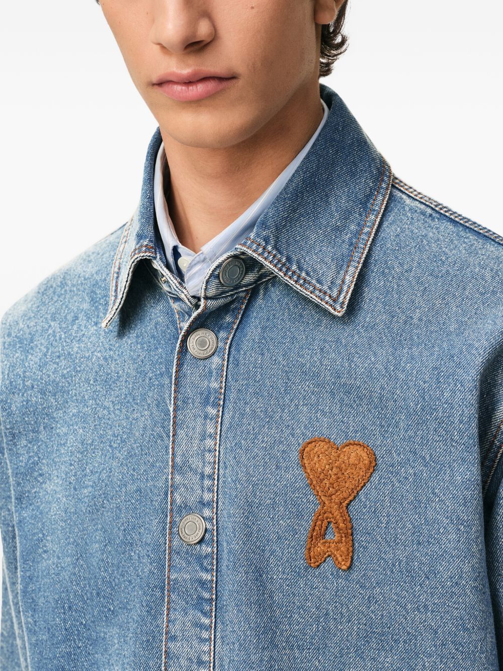 AMI AMI DE COEUR DENIM SHIRT Size US XL / EU 56 / 4 - 2 Thumbnail