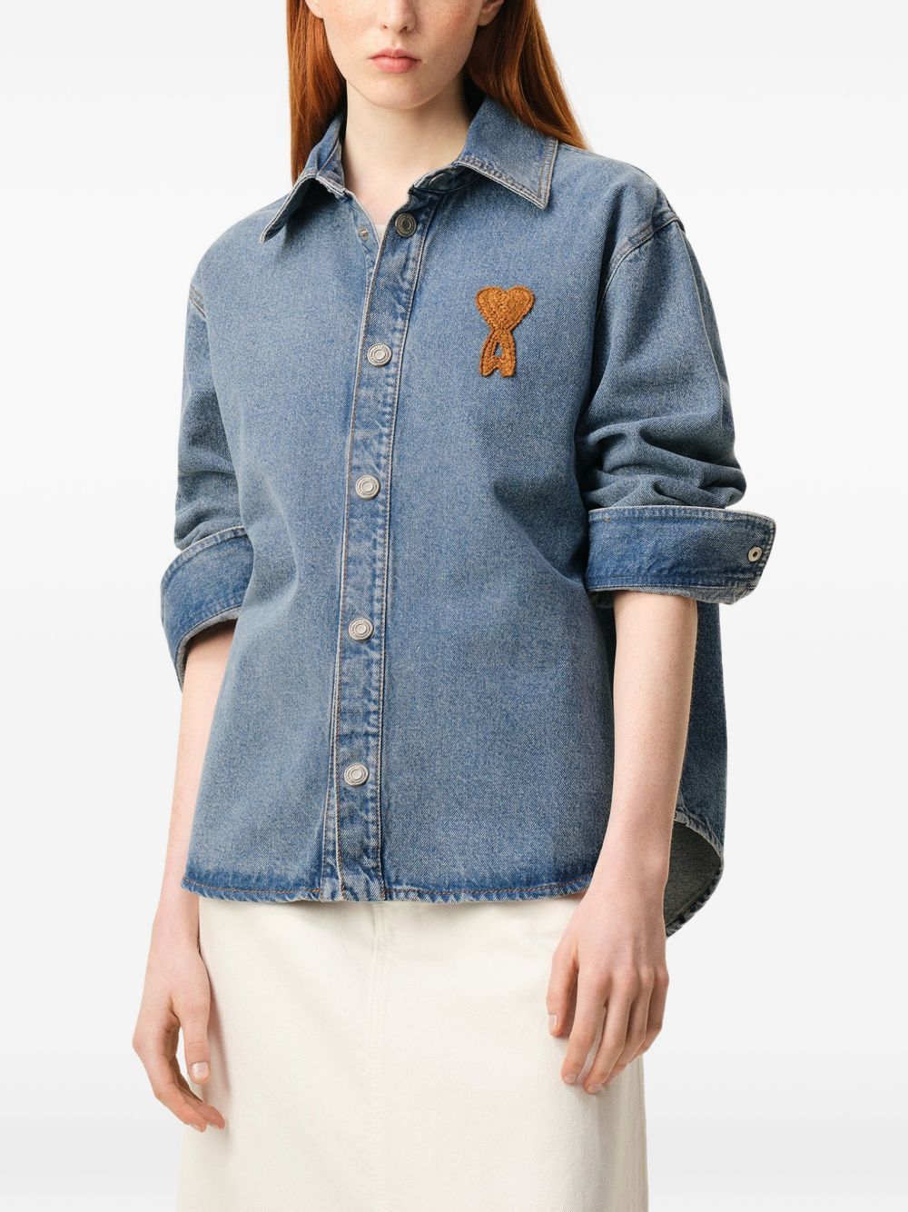 AMI AMI DE COEUR DENIM SHIRT Size US XL / EU 56 / 4 - 4 Thumbnail