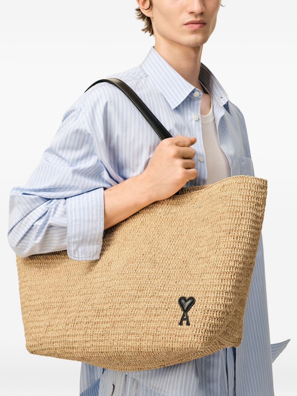 AMI RAFIA TOTE BAG Size ONE SIZE - 2 Thumbnail