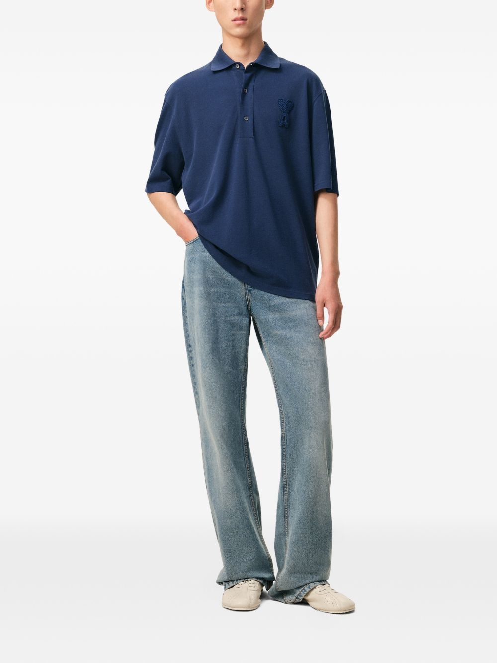 AMI AMI DE COEUR COTTON POLO SHIRT Size US M / EU 48-50 / 2 - 3 Thumbnail