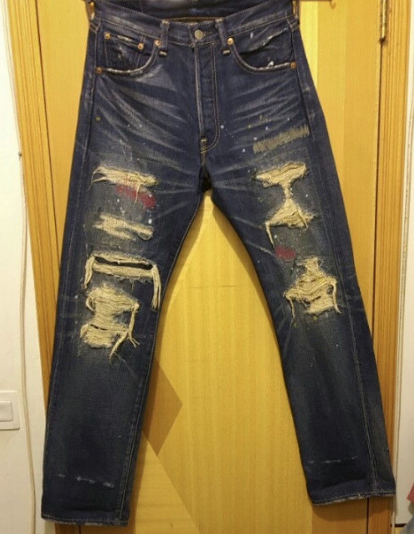 Size 31x33.5 Vintage Levis 501XX Big E LVC Japan Distressed 