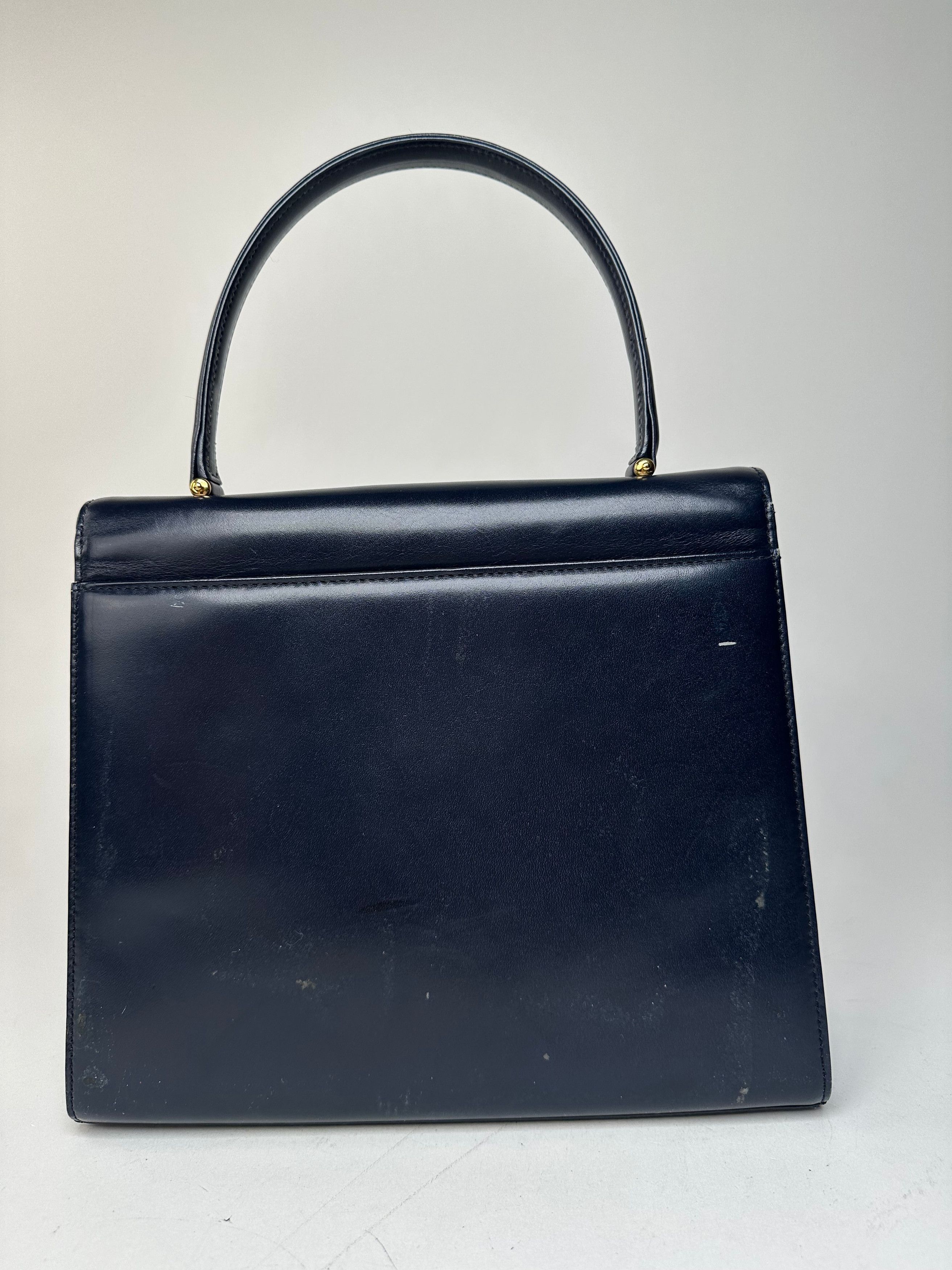 Givenchy Vintage Leather Handbag Navy Size ONE SIZE - 12 Thumbnail