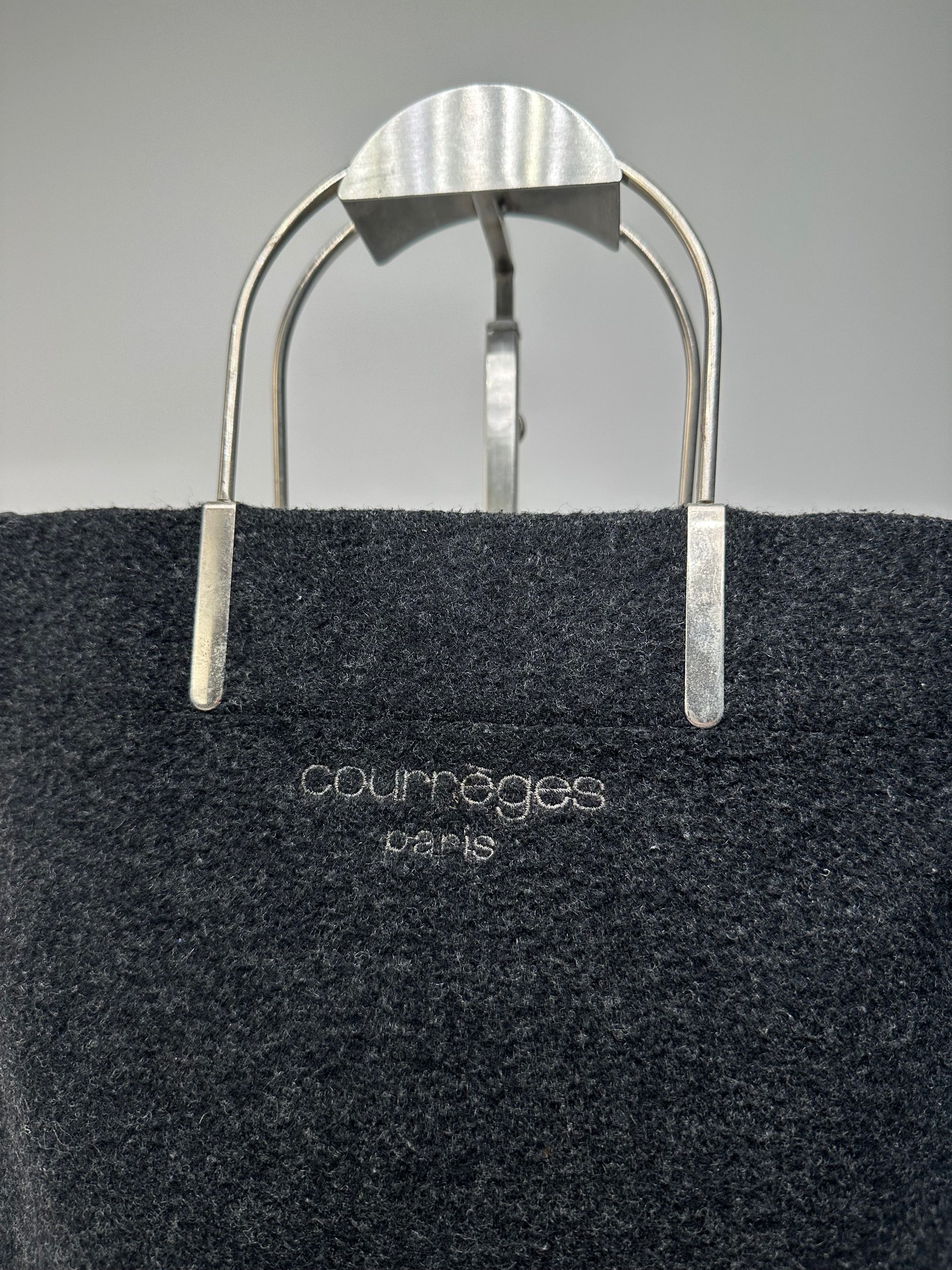 Courreges Vintage Wool Handbag Black Size ONE SIZE - 2 Thumbnail