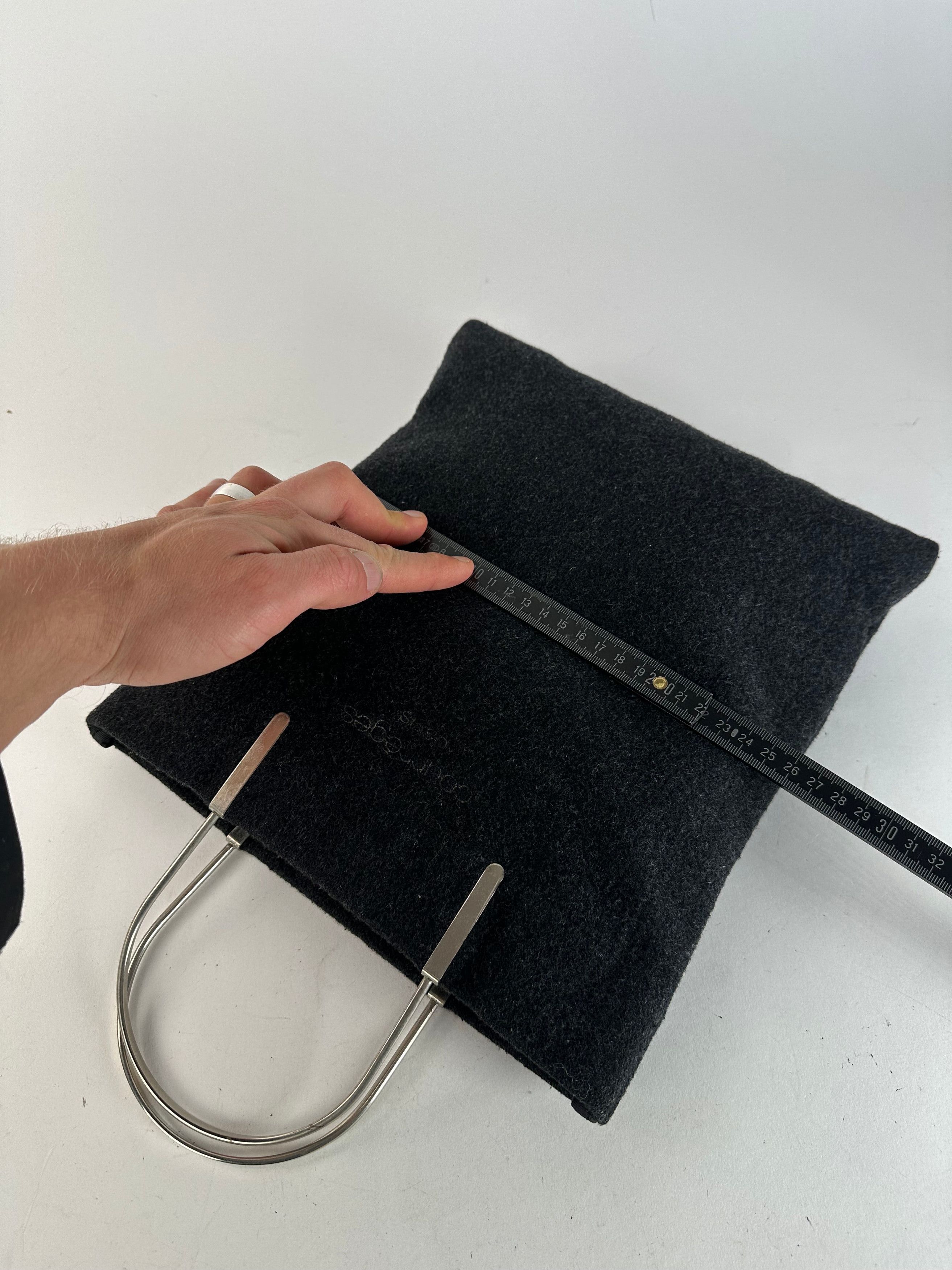 Courreges Vintage Wool Handbag Black Size ONE SIZE - 10 Thumbnail