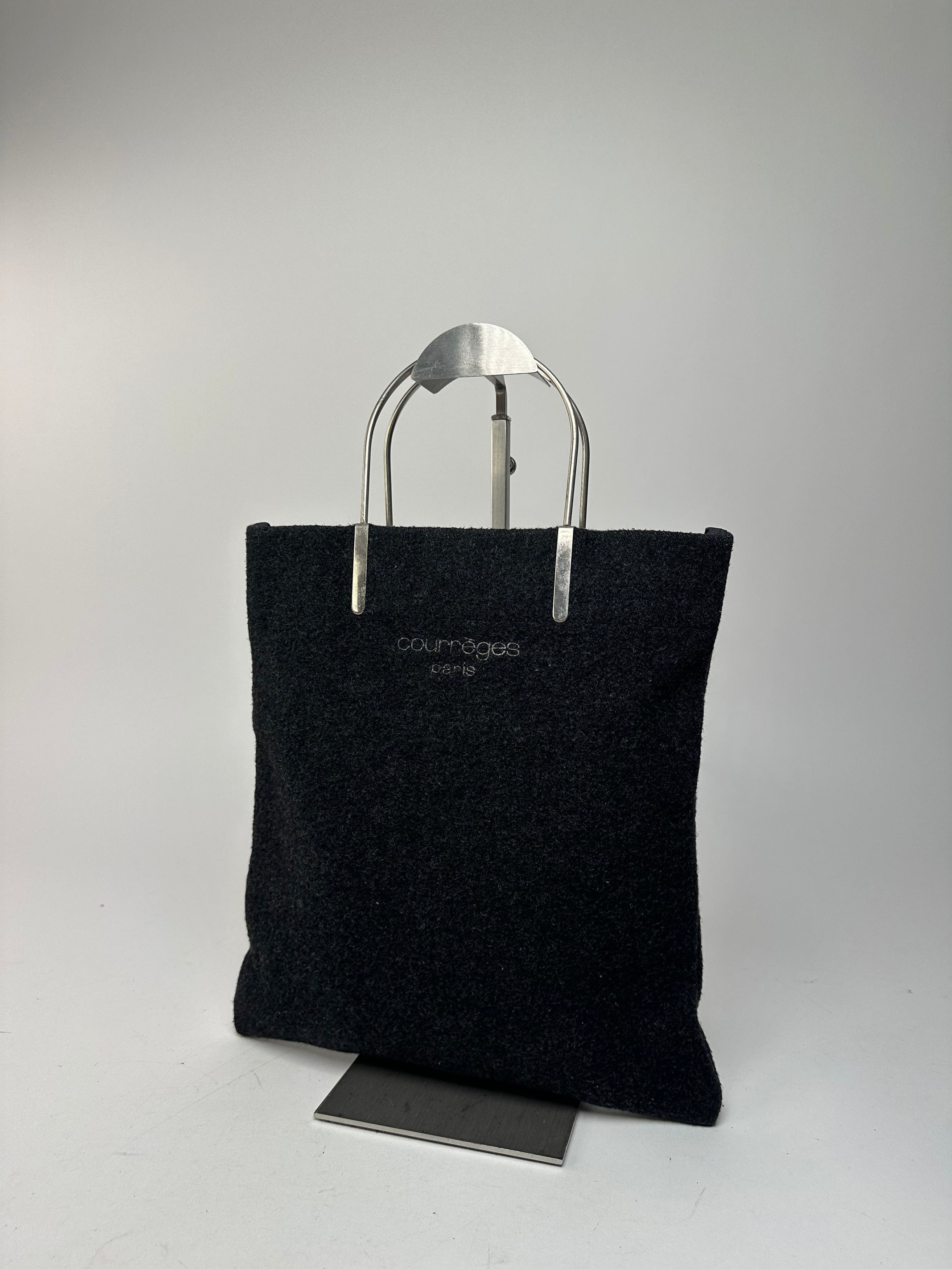 Courreges Vintage Wool Handbag Black Size ONE SIZE - 13 Thumbnail