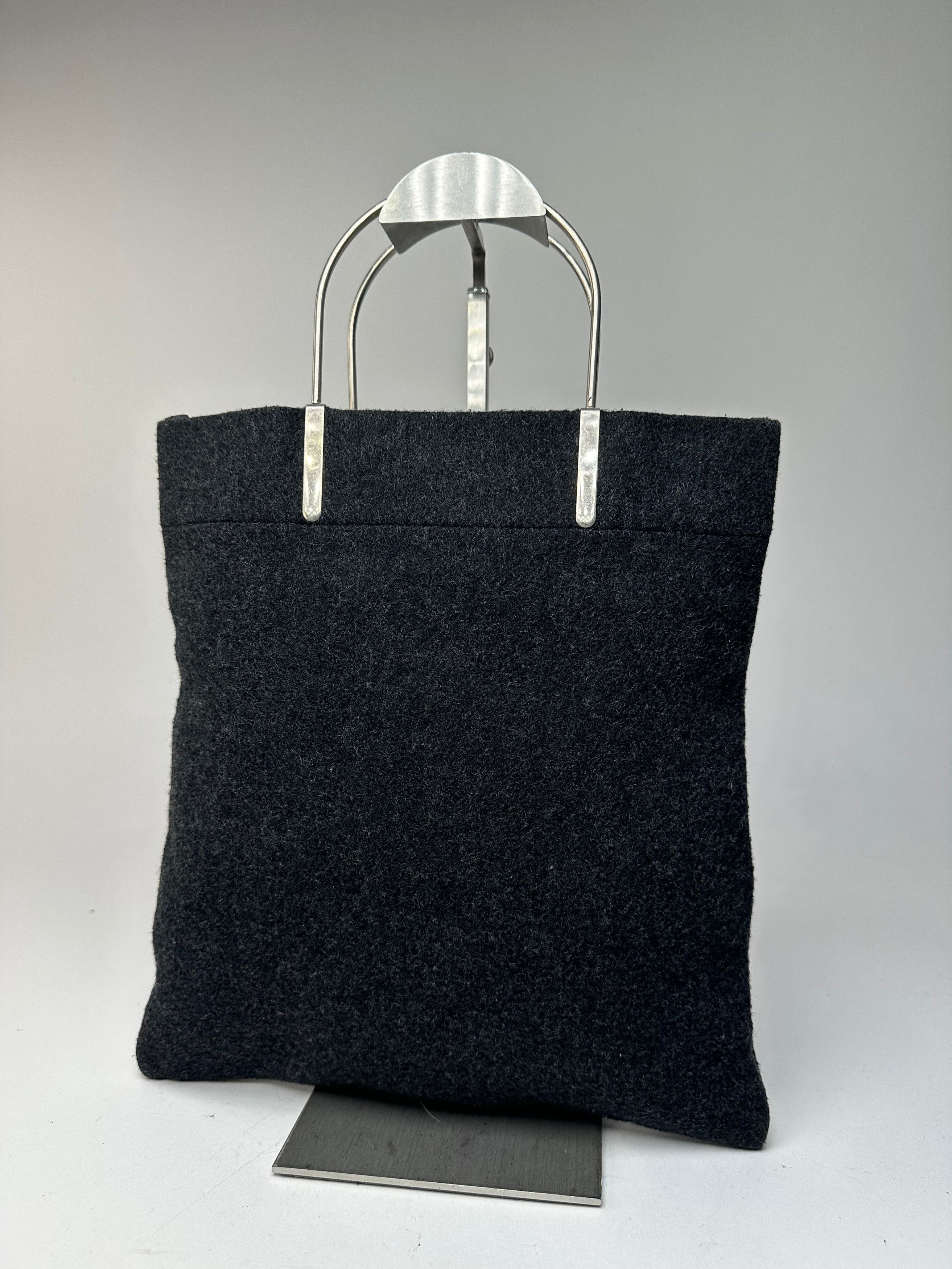 Courreges Vintage Wool Handbag Black Size ONE SIZE - 3 Thumbnail