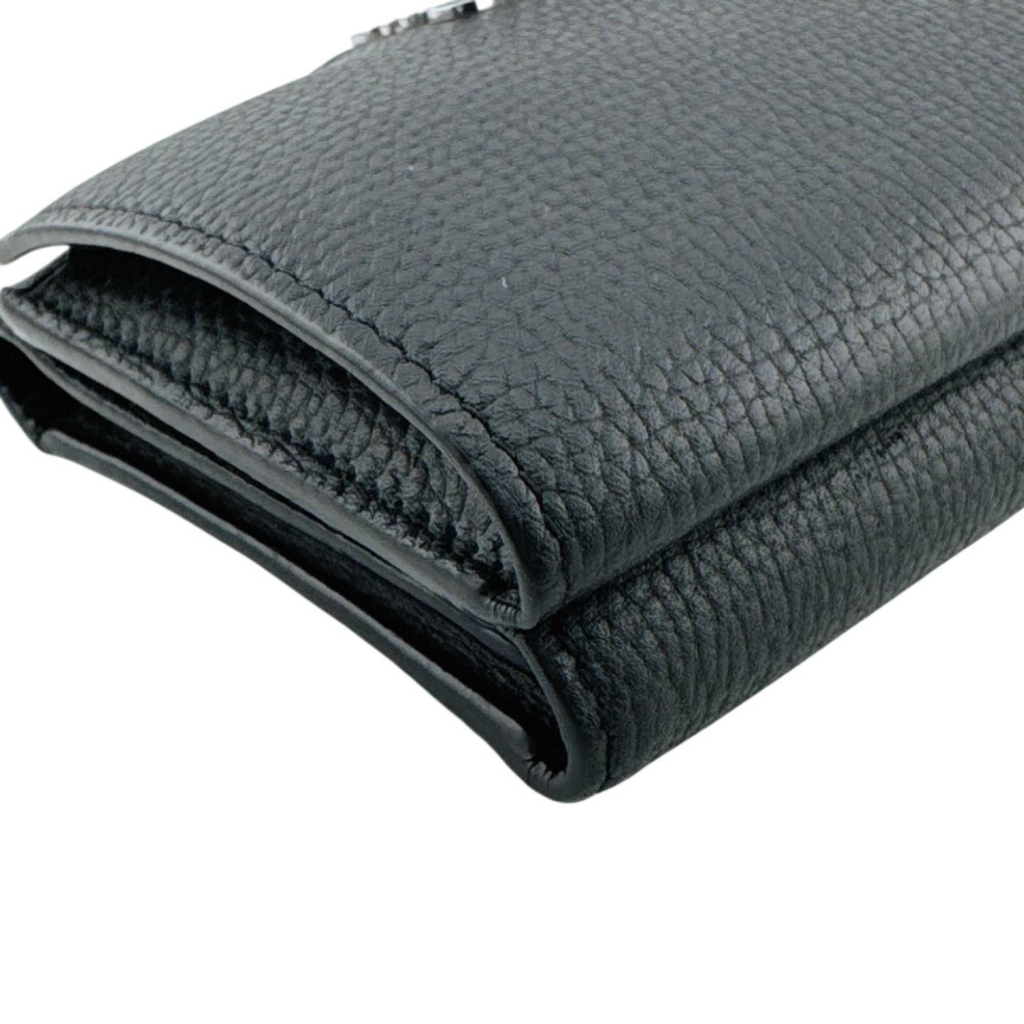 Loewe LOEWE 6CC Compact Wallet Anagram Trifold Black Size ONE SIZE - 3 Thumbnail