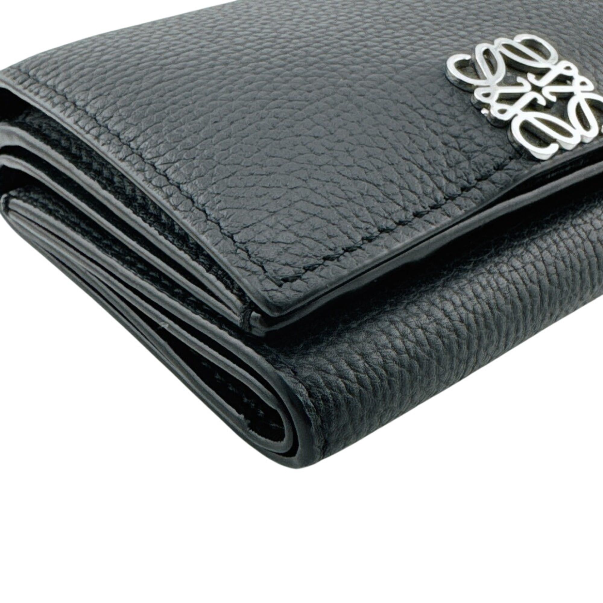 Loewe LOEWE 6CC Compact Wallet Anagram Trifold Black Size ONE SIZE - 4 Thumbnail