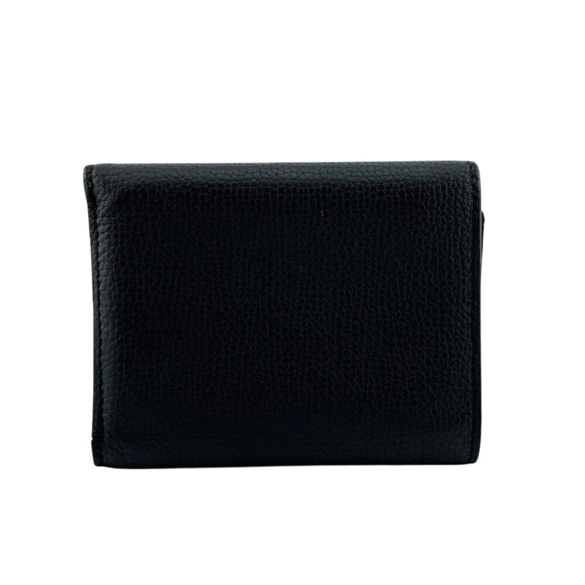 Loewe LOEWE 6CC Compact Wallet Anagram Trifold Black Size ONE SIZE - 2 Thumbnail