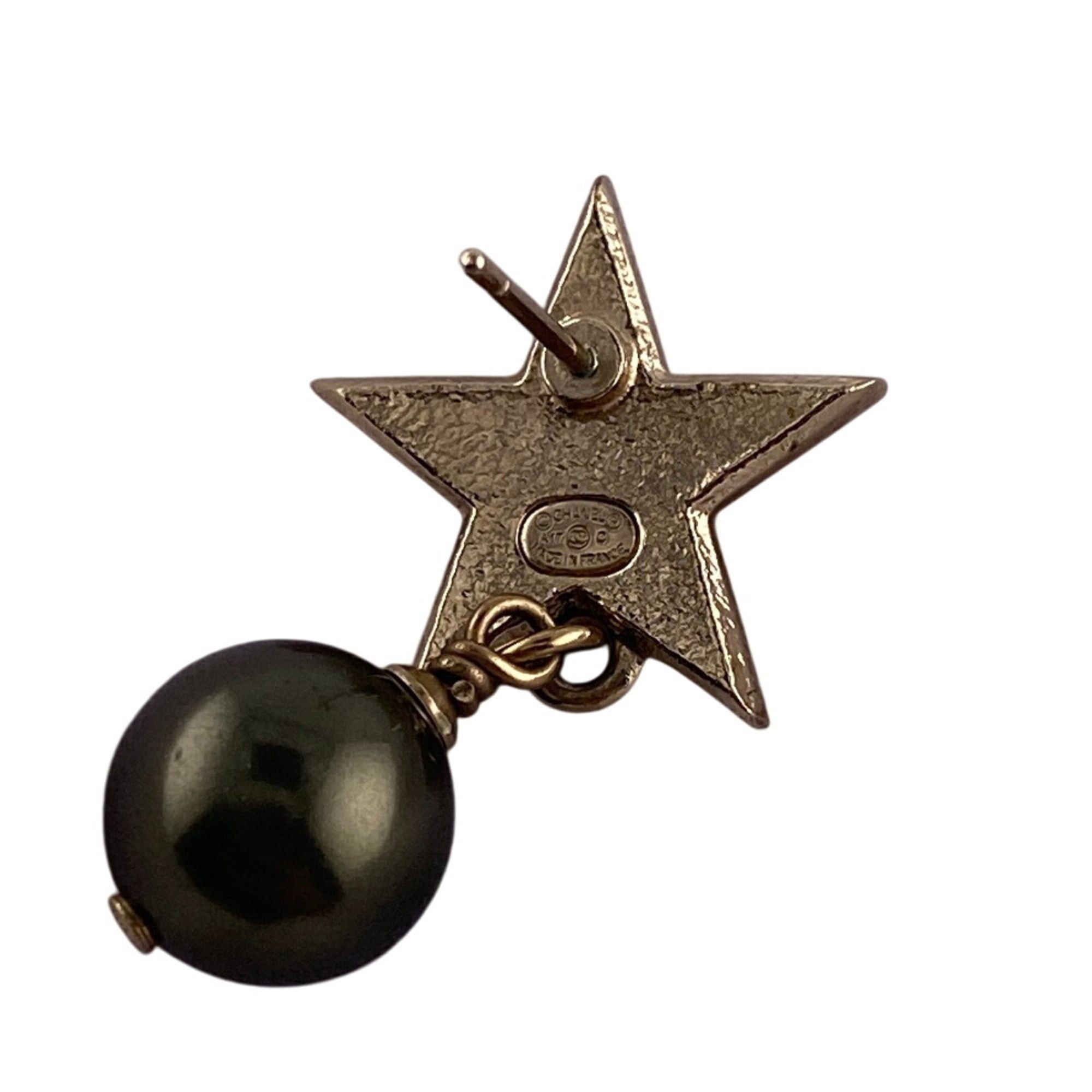 Chanel CHANEL A17C Coco Mark Star Pearl Earrings Gold Size ONE SIZE - 8 Thumbnail