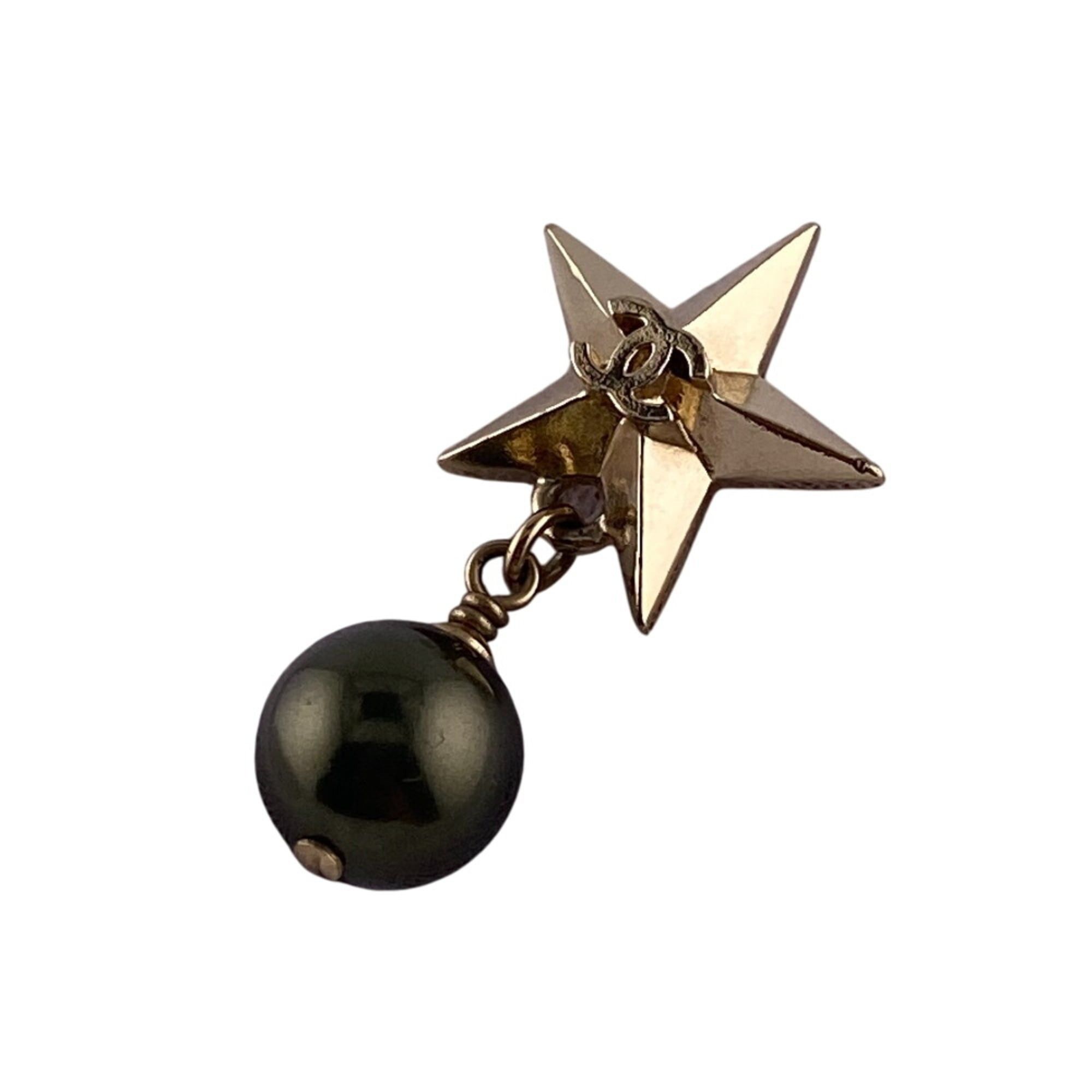 Chanel CHANEL A17C Coco Mark Star Pearl Earrings Gold Size ONE SIZE - 7 Thumbnail