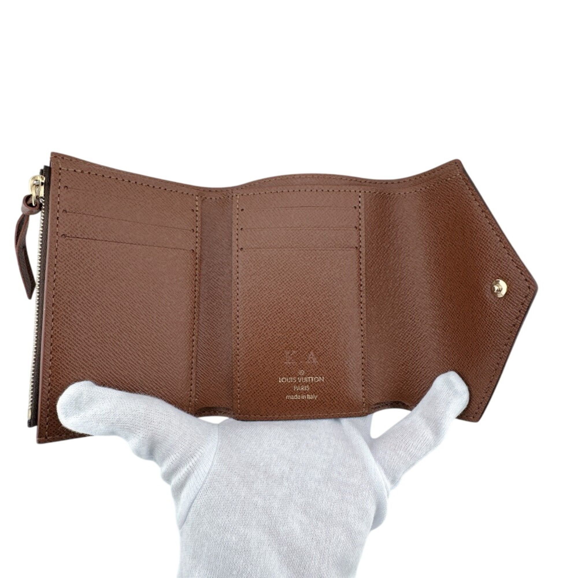 Louis Vuitton LOUIS VUITTON M62472 Portefeuille Victorine Monogram Tri-fold Wallet Brown Size ONE SIZE - 5 Thumbnail