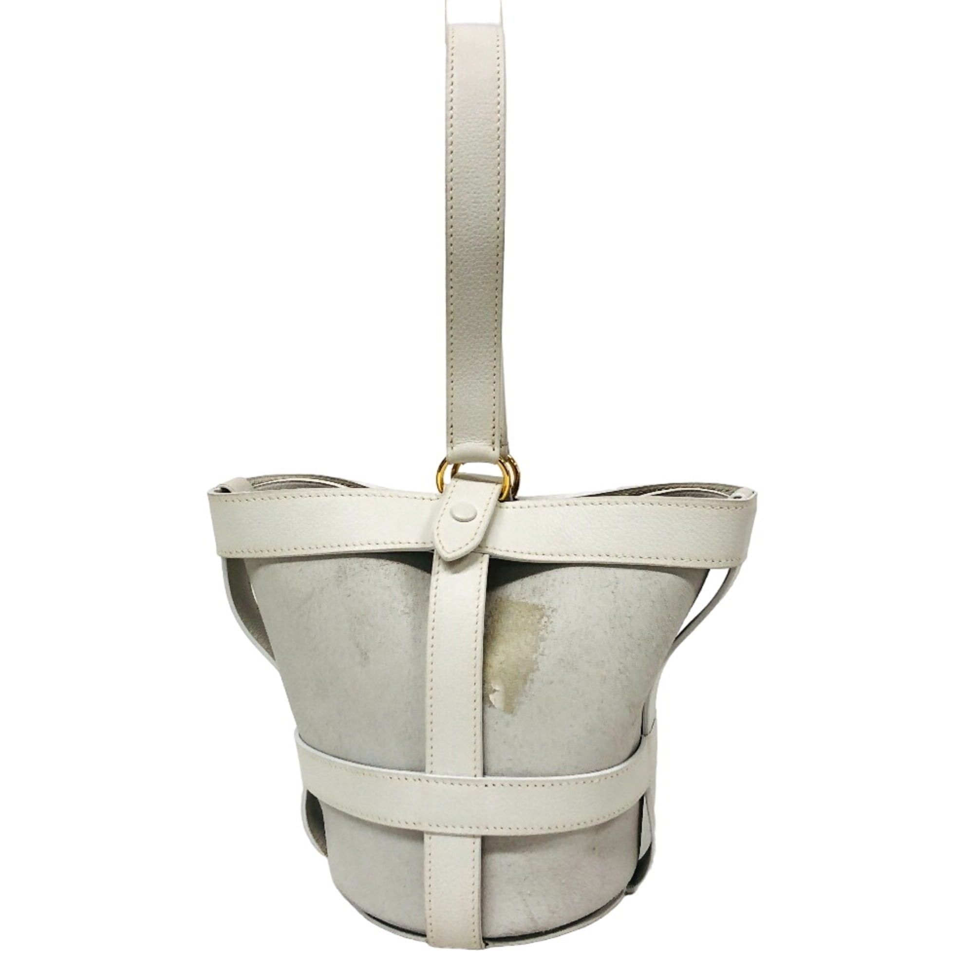 Hermes HERMES Musardine II 1995 Veau Gulliver Handbag White Size ONE SIZE - 2 Thumbnail