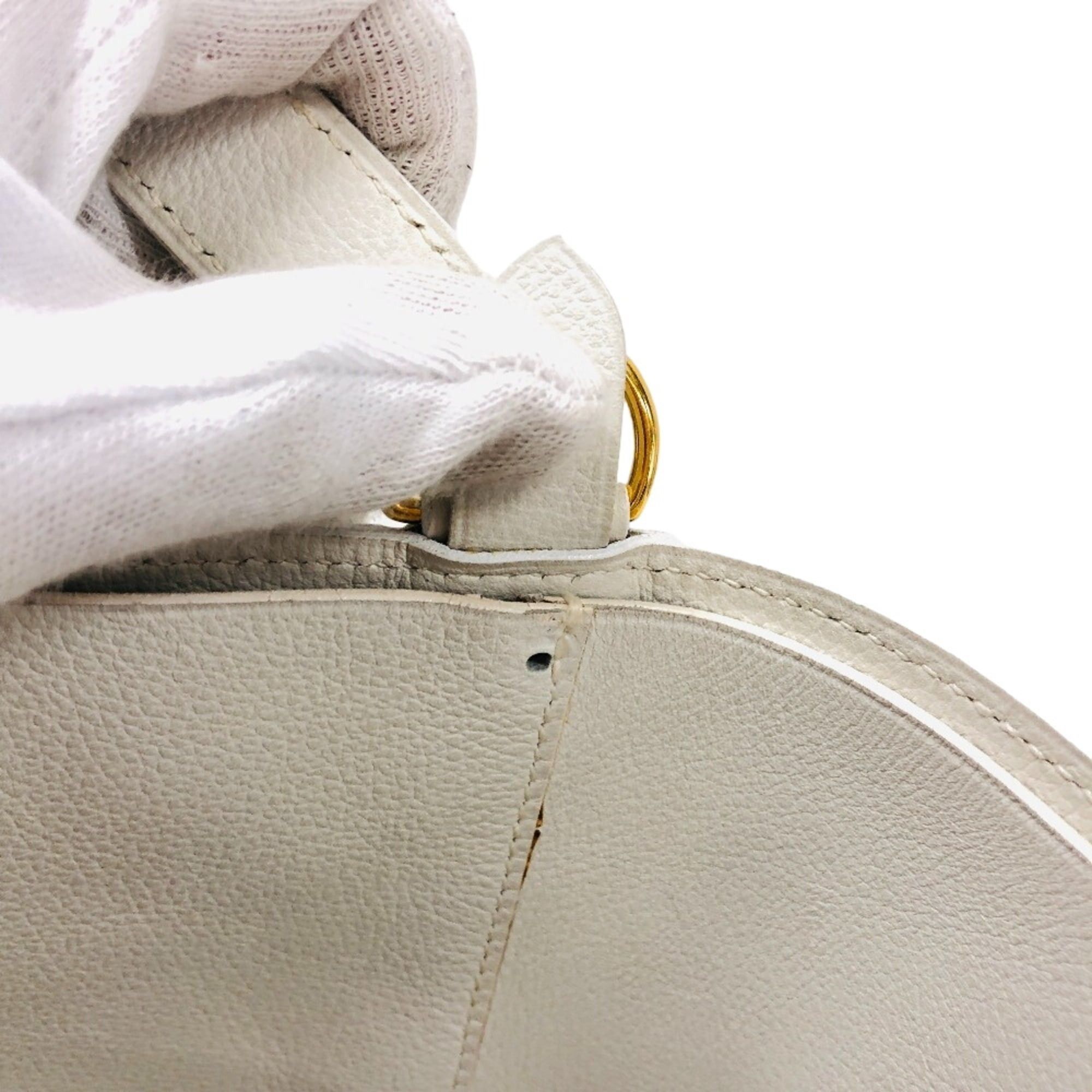 Hermes HERMES Musardine II 1995 Veau Gulliver Handbag White Size ONE SIZE - 10 Thumbnail