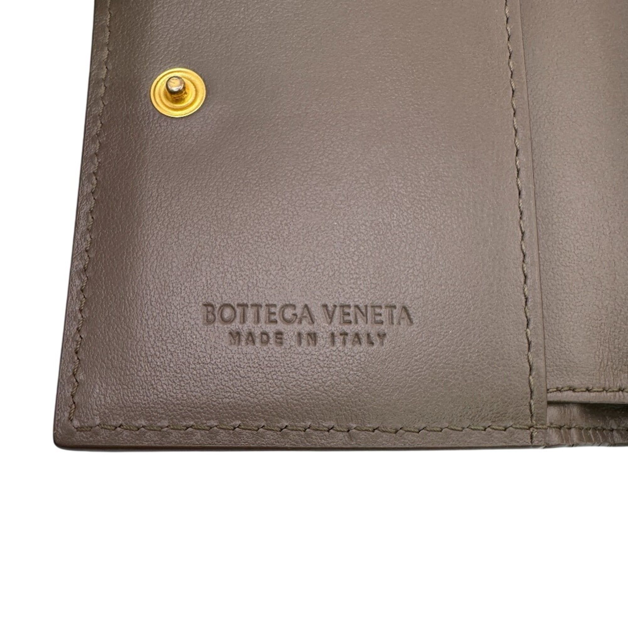 Bottega Veneta Bottega Veneta Compact Wallet Maxi Intrecciato Bifold Brown Size ONE SIZE - 10 Thumbnail