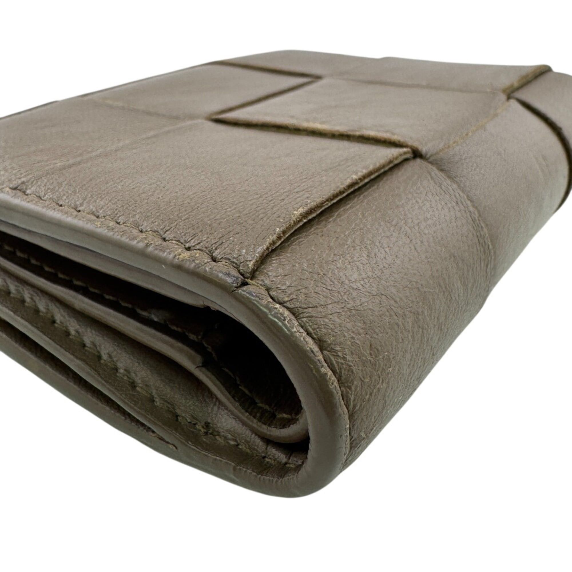 Bottega Veneta Bottega Veneta Compact Wallet Maxi Intrecciato Bifold Brown Size ONE SIZE - 5 Thumbnail