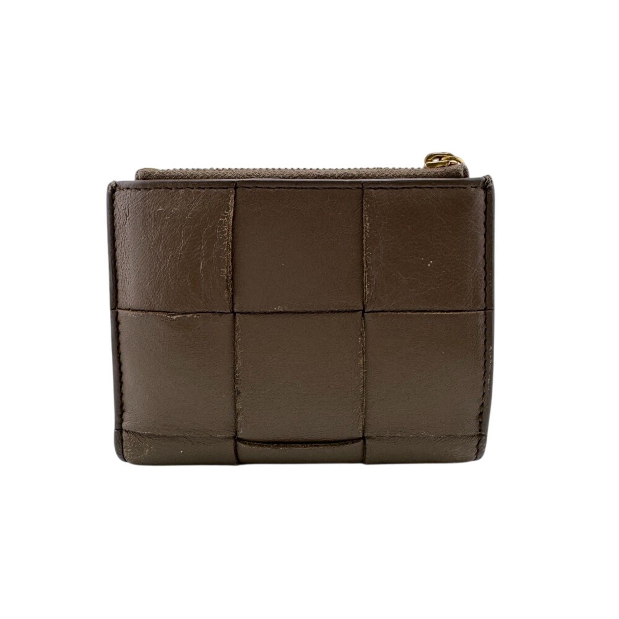 Bottega Veneta Bottega Veneta Compact Wallet Maxi Intrecciato Bifold Brown Size ONE SIZE - 2 Thumbnail