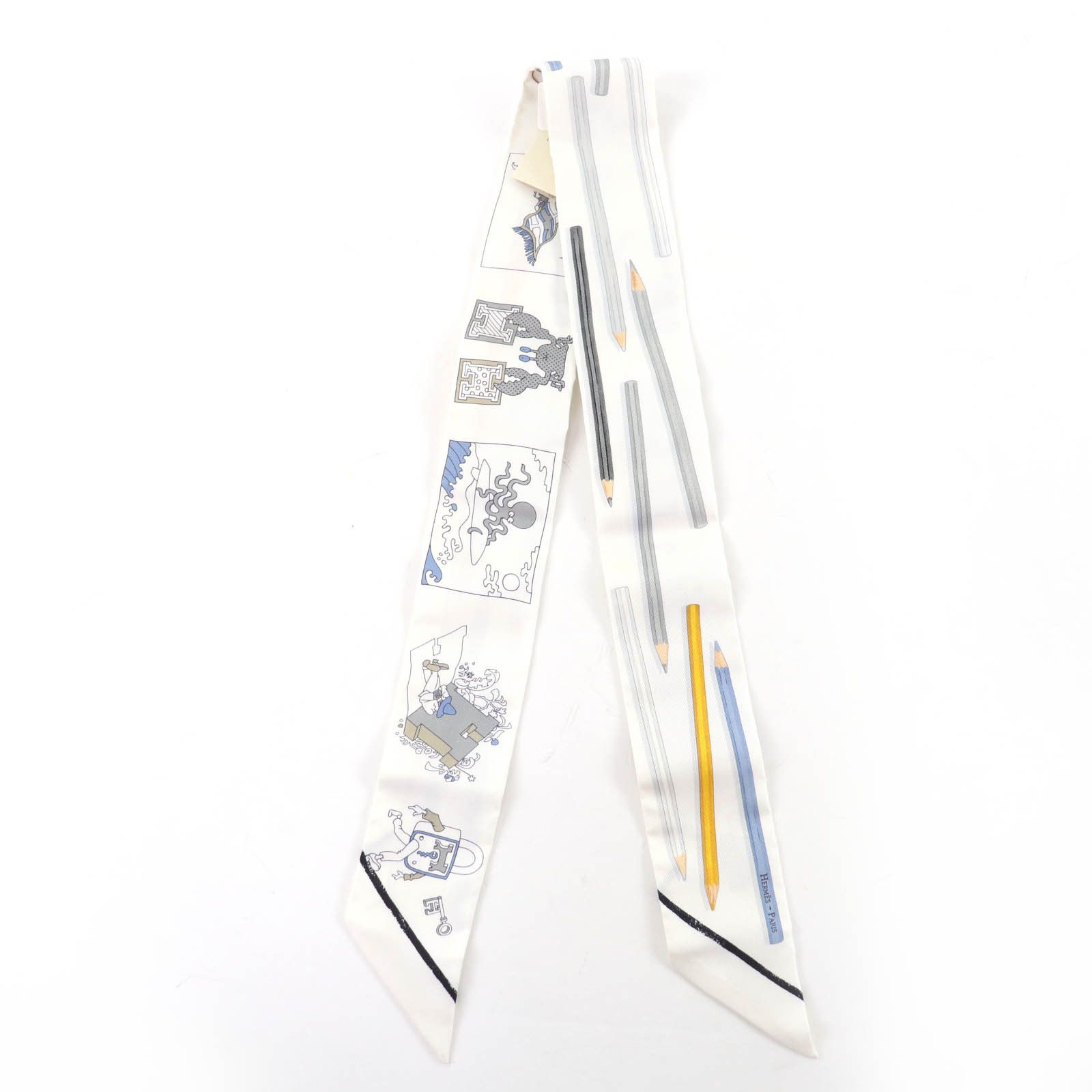 Hermes Hermes Hermès A Vos Crayons Silk Scarf Textile Scarf DUTY FREE for USA Size ONE SIZE - 3 Thumbnail