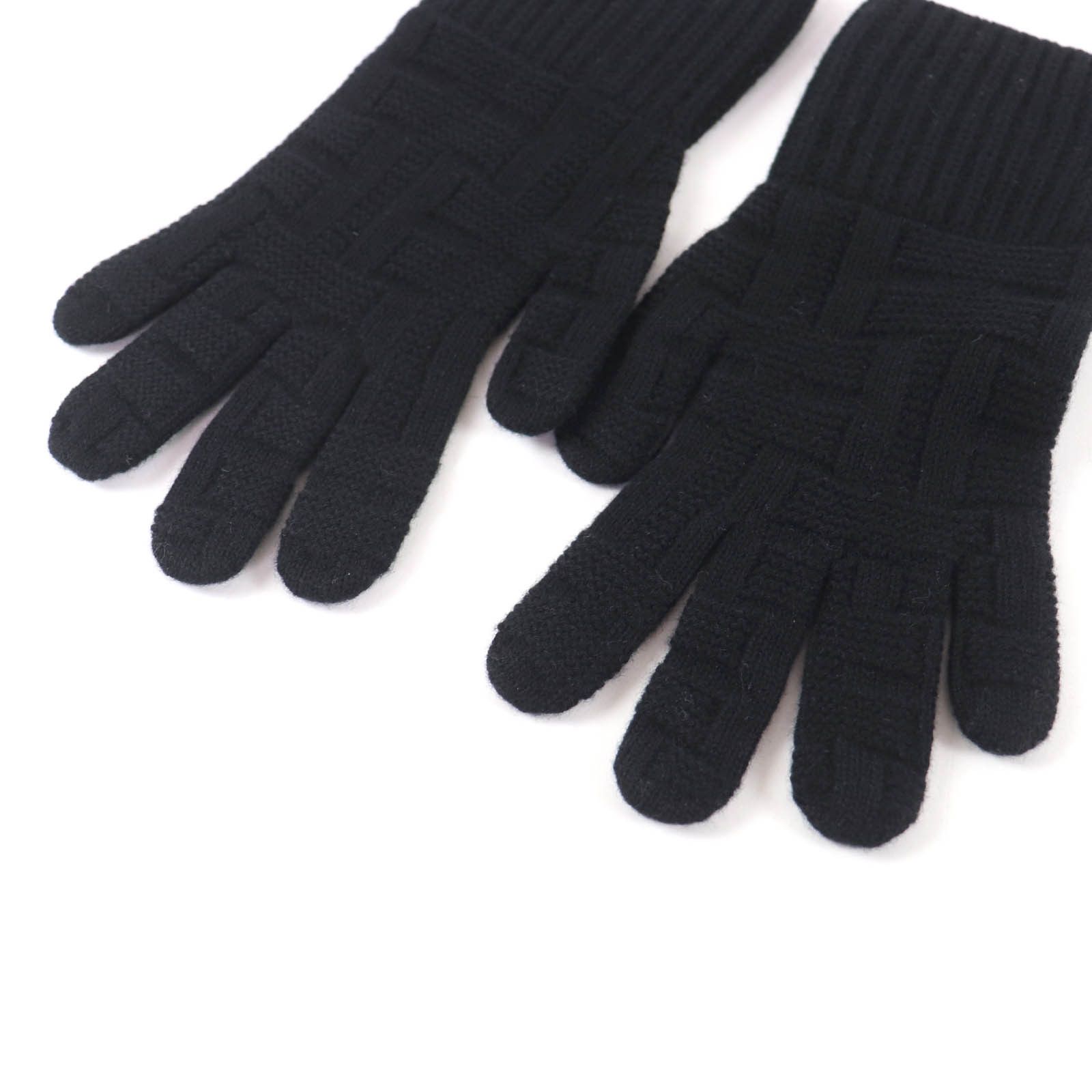 Hermes Hermes Hermès Serie Metal H Design Wool Gloves S Textile Gloves DUTY FREE for USA Size ONE SIZE - 4 Thumbnail