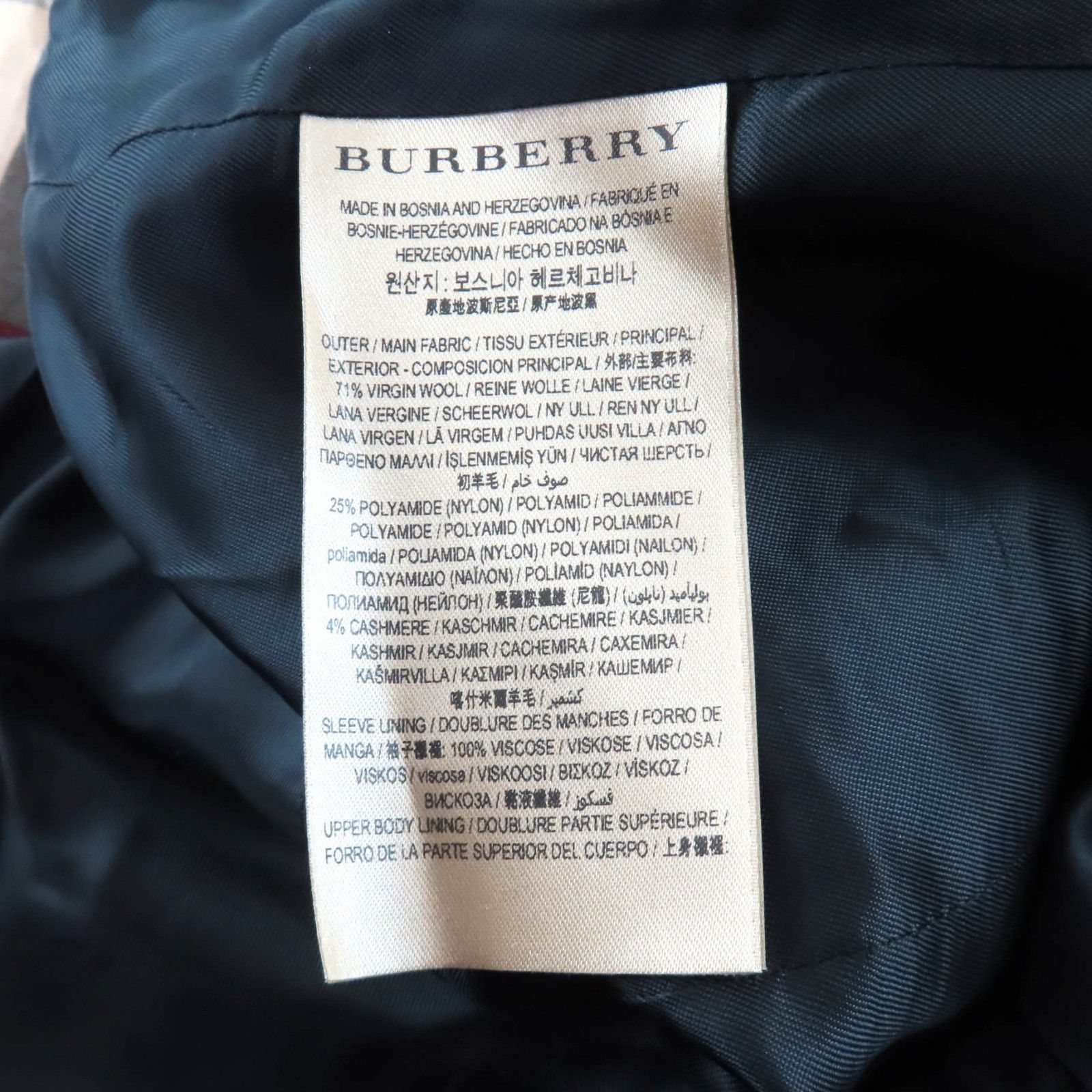 Burberry Burberry BURBERRY Wool Coat Textile Outerwear DUTY FREE for USA Size ONE SIZE - 8 Thumbnail