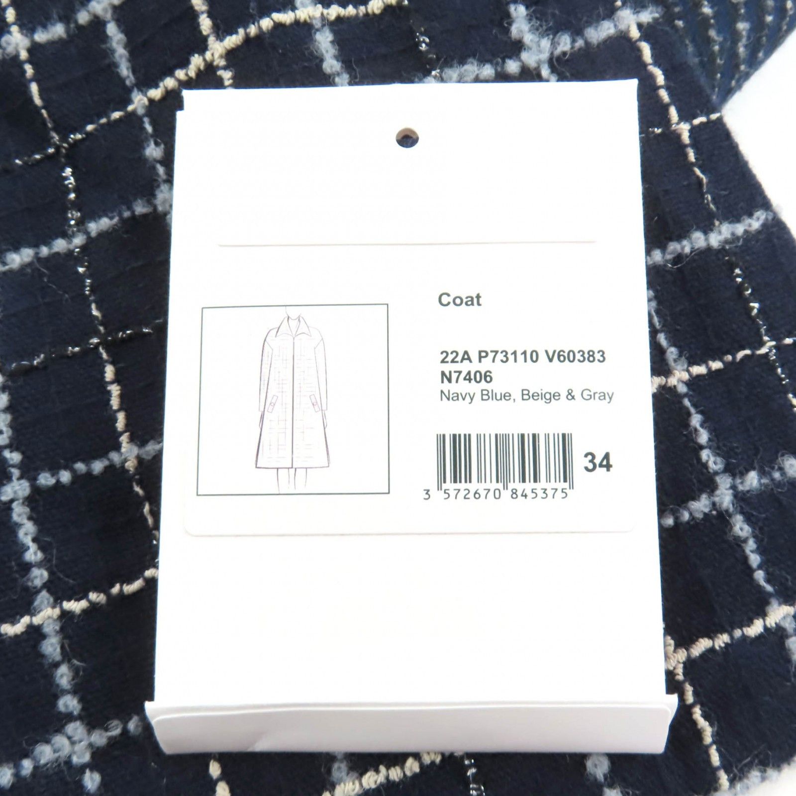 Chanel Chanel CHANEL Runway-style Wool Tweed Coat Textile Outerwear P73110 DUTY FREE for USA Size ONE SIZE - 13 Thumbnail