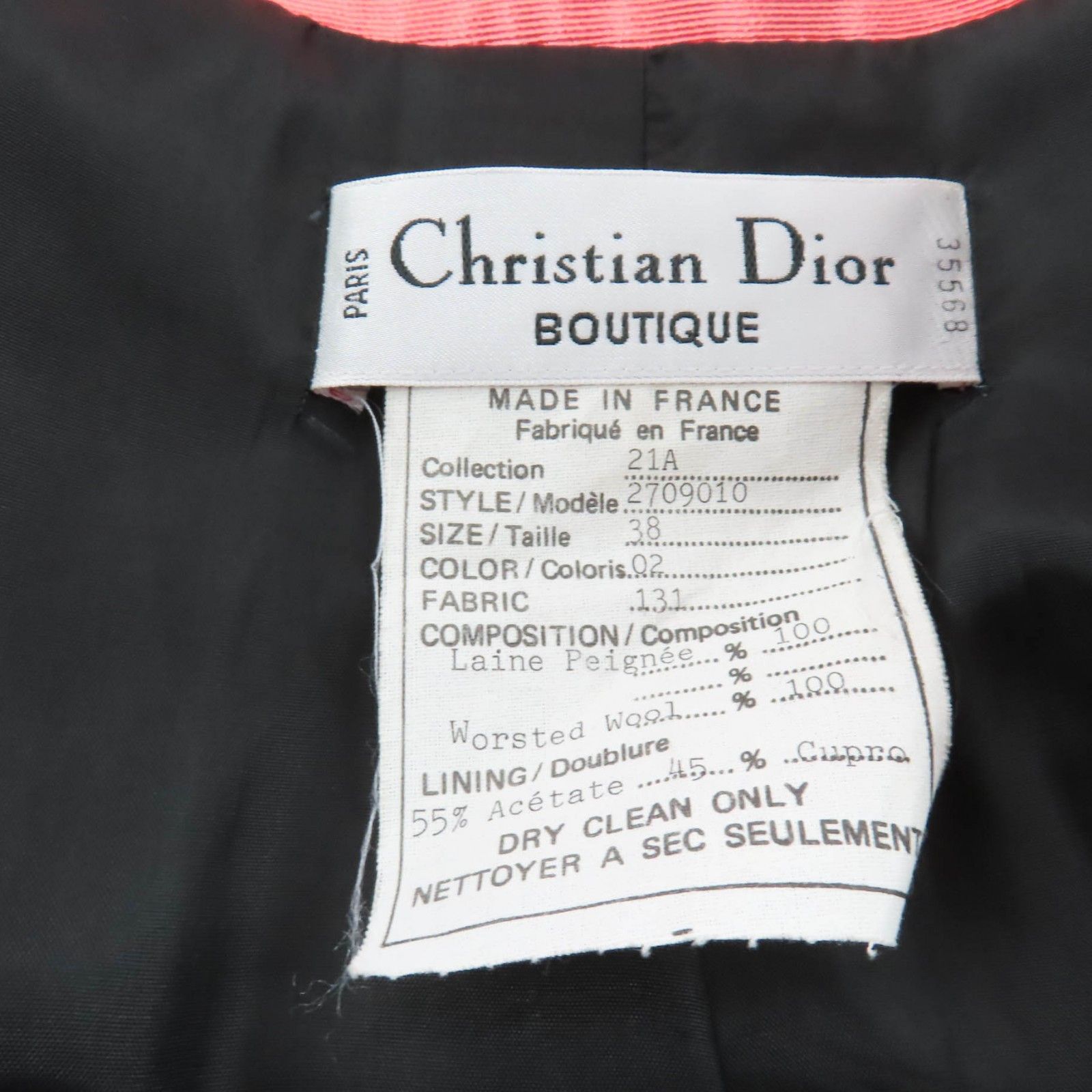 Dior Dior Christian Dior Collection No.21A Wool Jacket Textile Outerwear 21A DUTY FREE for USA Size ONE SIZE - 7 Thumbnail