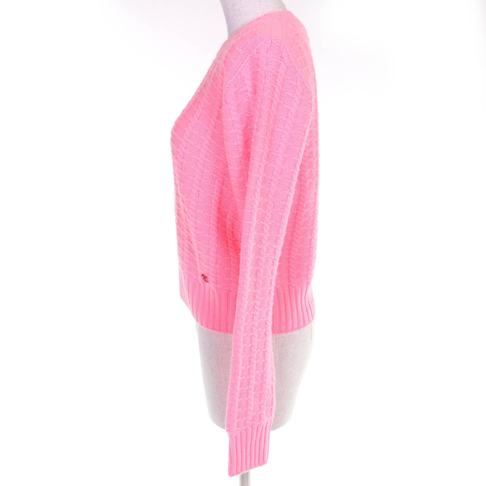 Chanel Chanel CHANEL COCO Mark Wool Cashmere Pullover Textile Tops P75341K10779 DUTY FREE for USA Size ONE SIZE - 2 Thumbnail