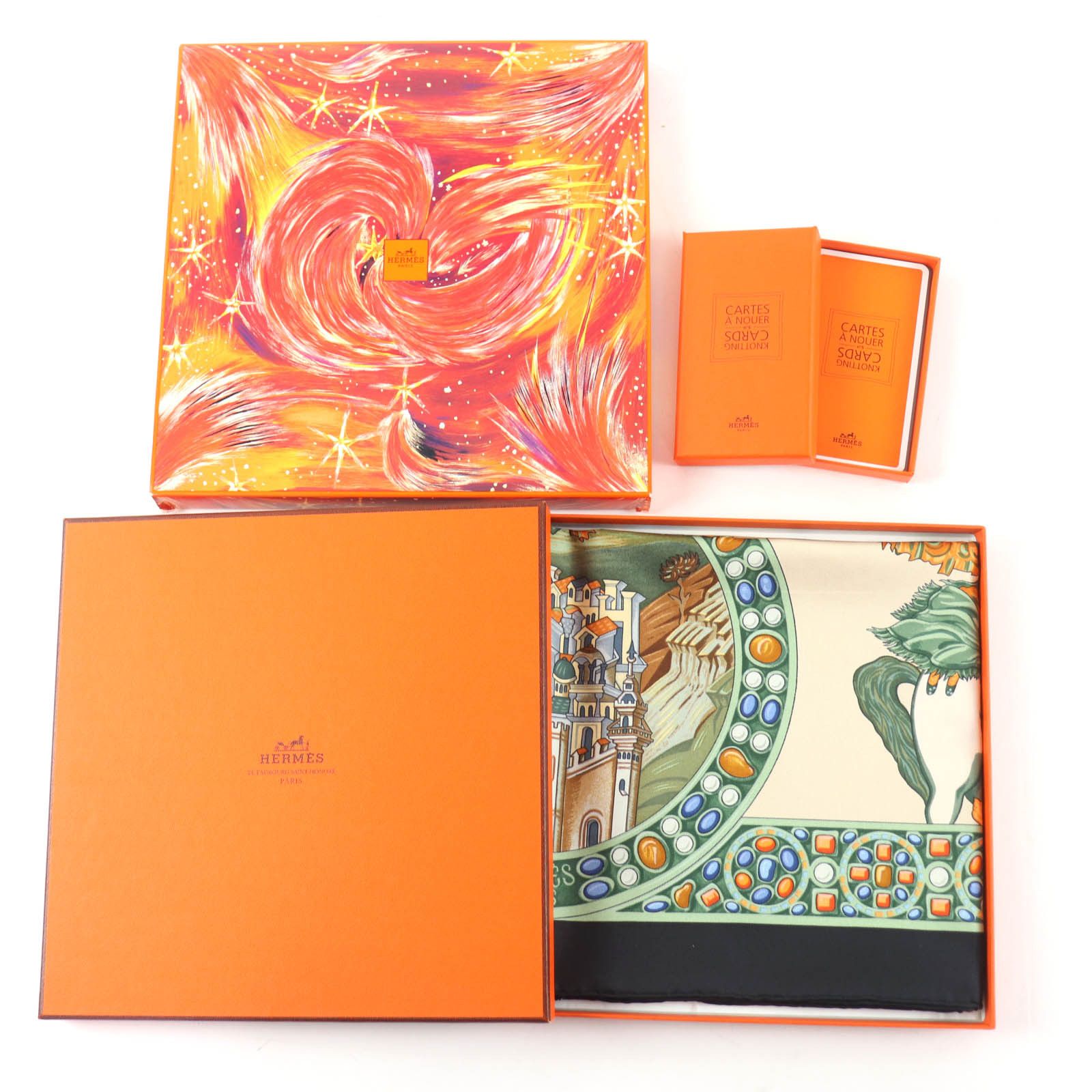 Hermes Hermes Hermès LE TRIOMPHE DU PALADIN Silk Scarf Textile Scarf DUTY FREE for USA Size ONE SIZE - 2 Thumbnail
