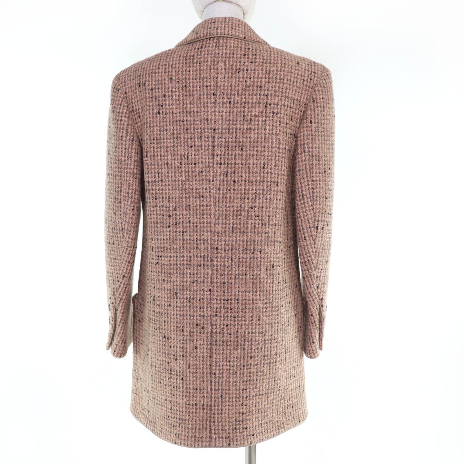 Chanel Chanel CHANEL Leather Wool Blend Jacket Textile Outerwear P09591V05961 DUTY FREE for USA Size ONE SIZE - 3 Thumbnail