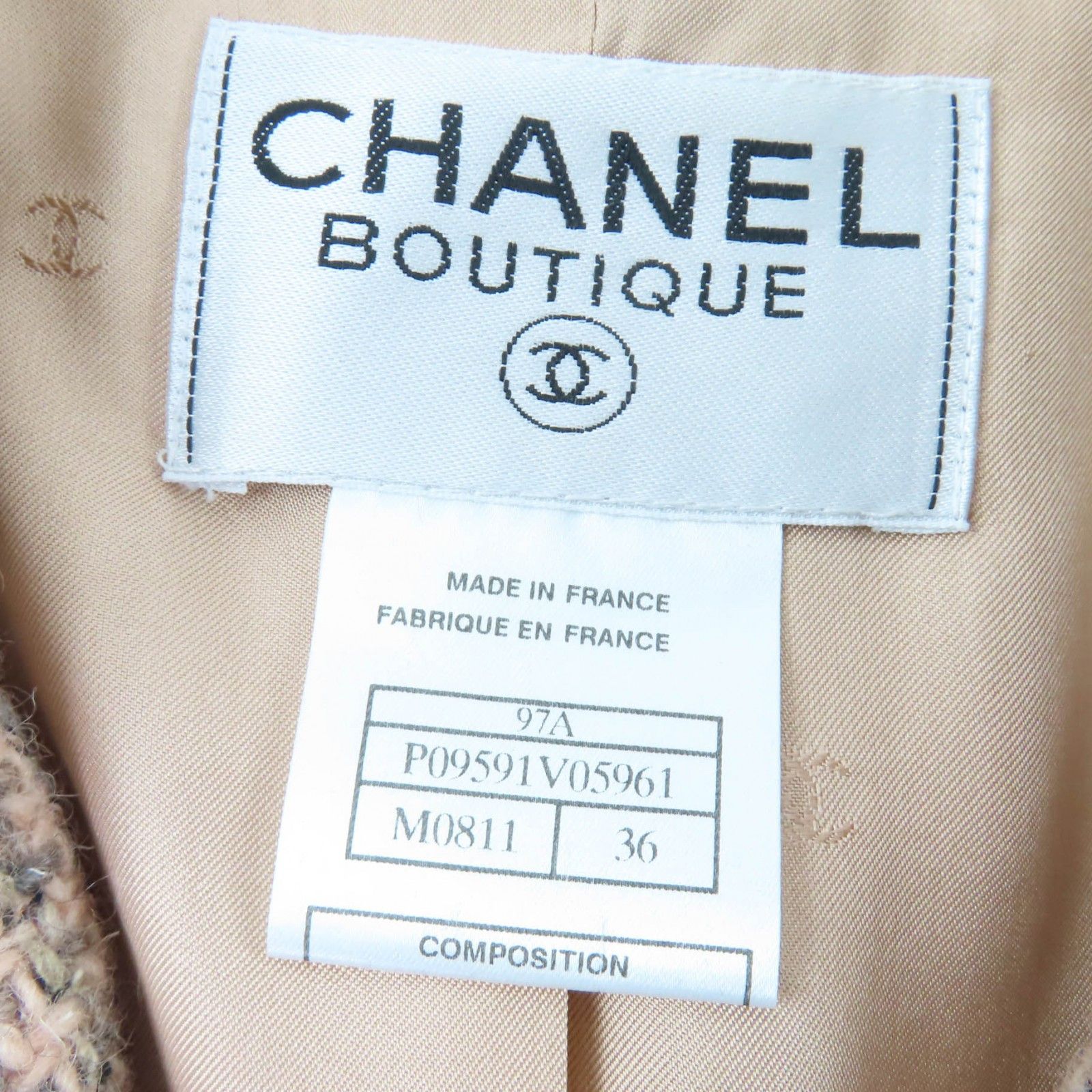 Chanel Chanel CHANEL Leather Wool Blend Jacket Textile Outerwear P09591V05961 DUTY FREE for USA Size ONE SIZE - 7 Thumbnail