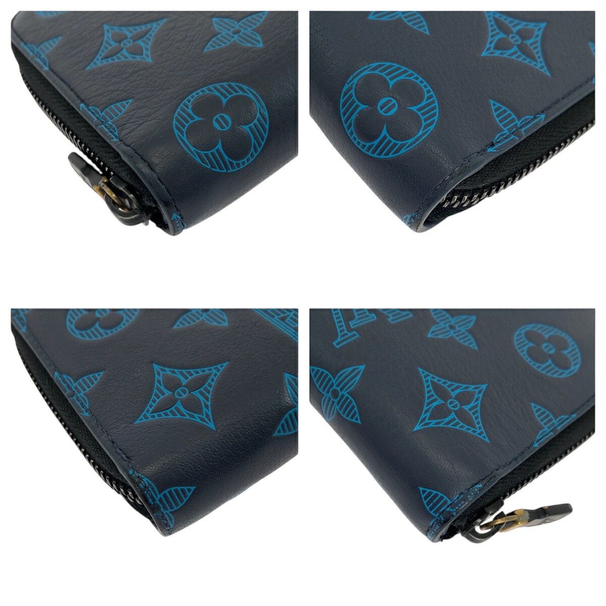 Louis Vuitton Louis Vuitton Louis Vuitton Zippy Wallet Vertical Monogram Shadow Calfskin Long Wallet Textile Long Wallet M80423 DUTY FREE for USA Size ONE SIZE - 3 Thumbnail