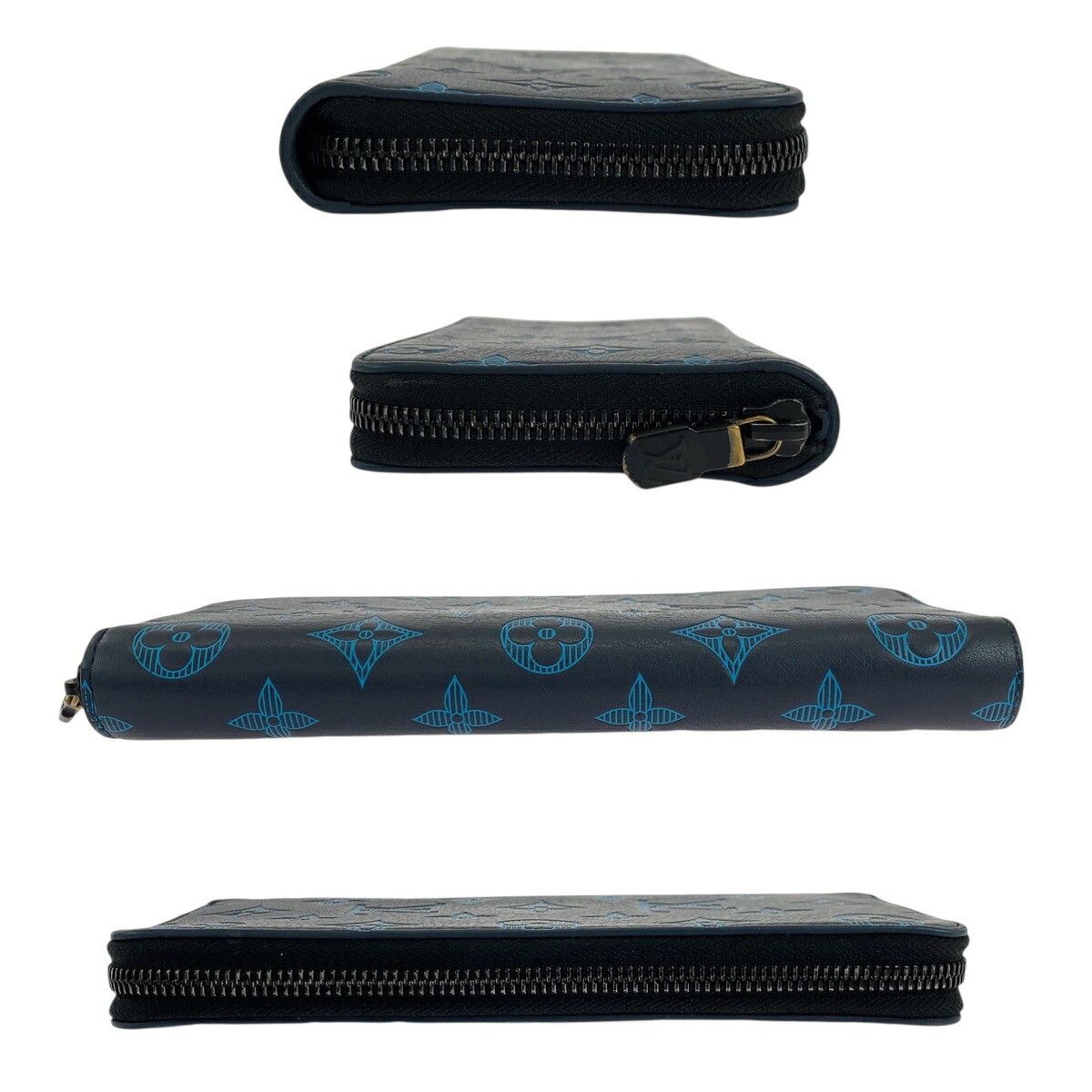 Louis Vuitton Louis Vuitton Louis Vuitton Zippy Wallet Vertical Monogram Shadow Calfskin Long Wallet Textile Long Wallet M80423 DUTY FREE for USA Size ONE SIZE - 8 Thumbnail