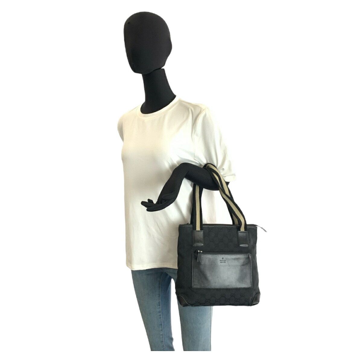 Gucci Gucci Gucci GG Canvas Leather Tote Bag Textile Tote Bag 019 0402 DUTY FREE for USA Size ONE SIZE - 6 Thumbnail