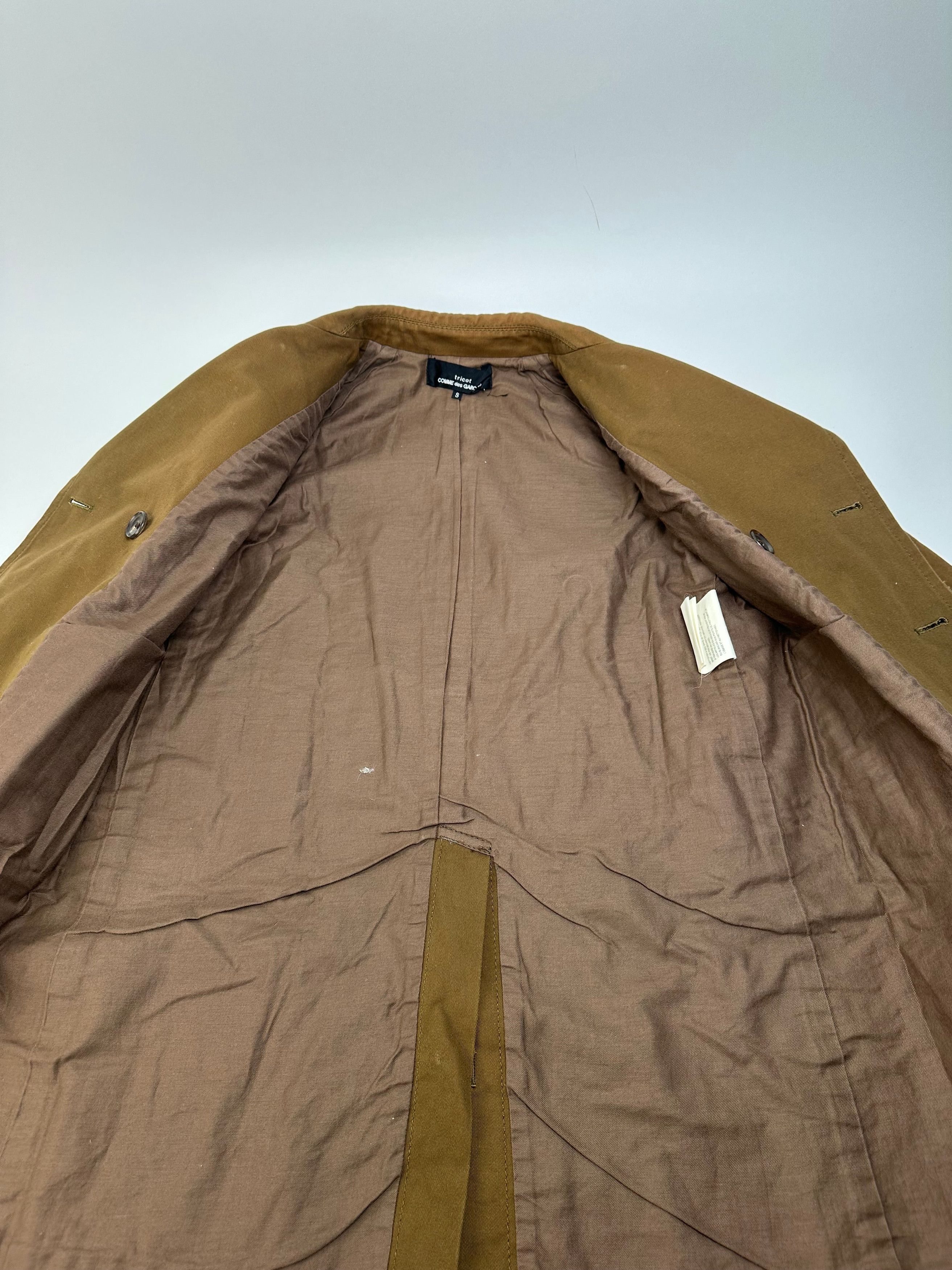 Comme des Garcons Vintage Comme Des Garçons Denim Trenchcoat Khaki Brown S Size S / US 4 / IT 40 - 5 Thumbnail