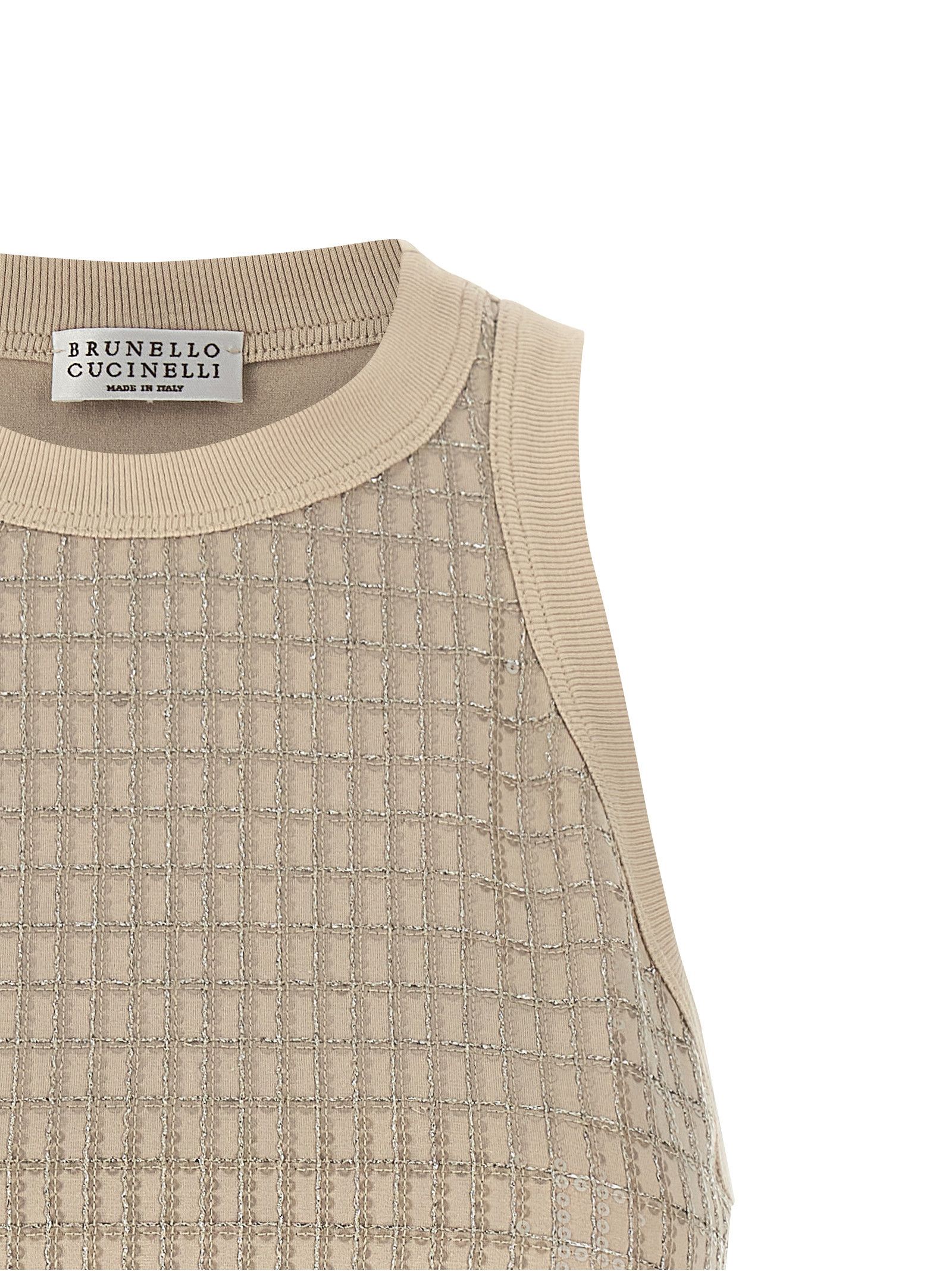 Brunello Cucinelli 'Dazzling Check Embroidery' top Size L / US 10 / IT 46 - 3 Thumbnail