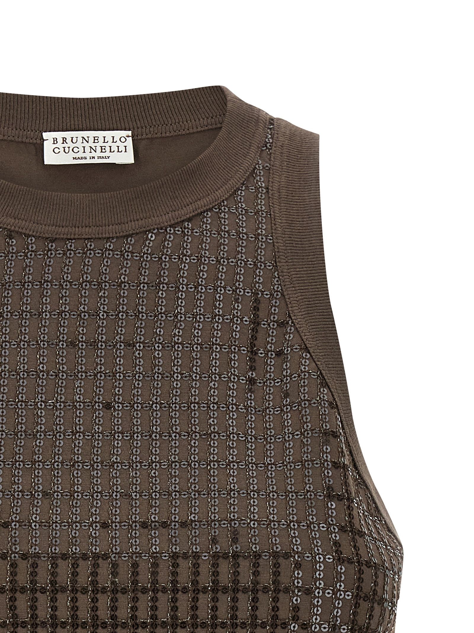 Brunello Cucinelli 'Dazzling Check Embroidery' top Size L / US 10 / IT 46 - 3 Thumbnail