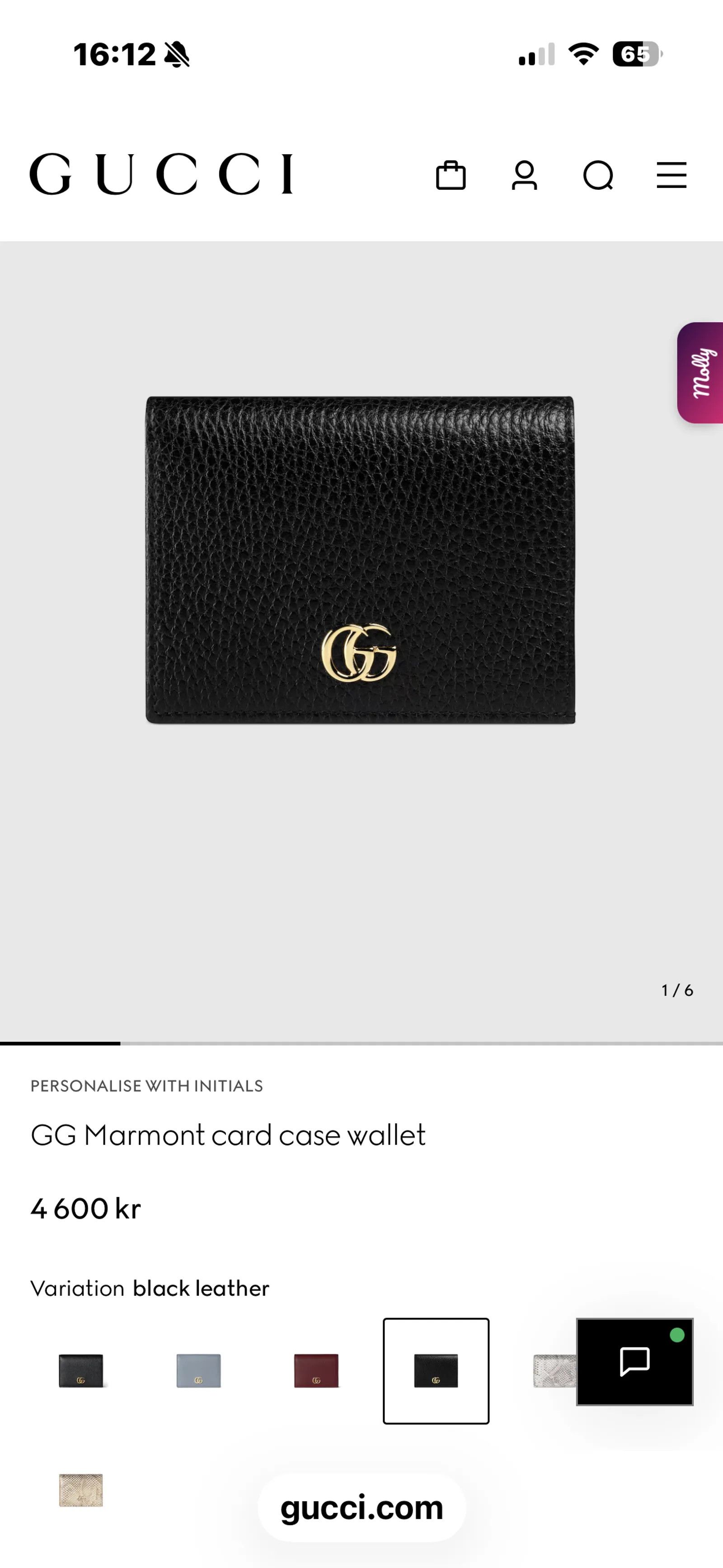 Gucci Gucci GG Marmont card case wallet Wallet Size ONE SIZE - 7 Thumbnail