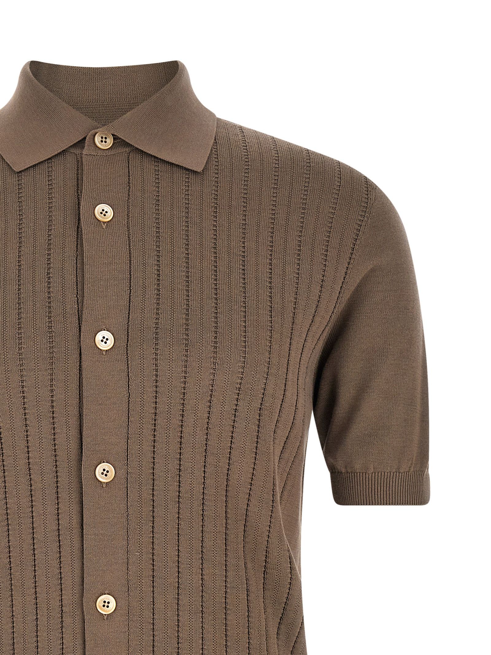 Brunello Cucinelli Operated ribbed shirt Size US XXL / EU 58 / 5 - 3 Thumbnail