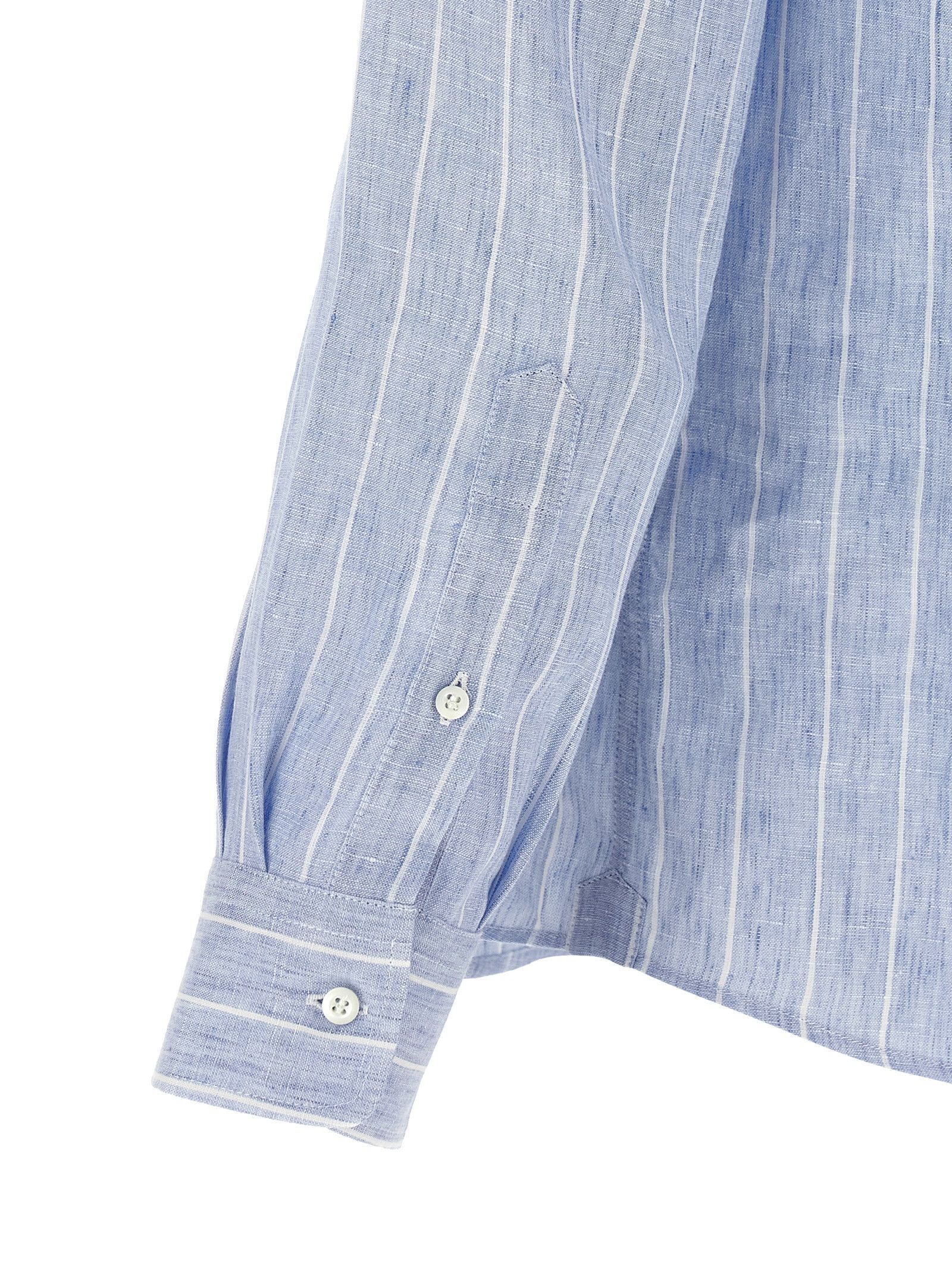 Brunello Cucinelli Striped linen shirt Size US XL / EU 56 / 4 - 4 Thumbnail