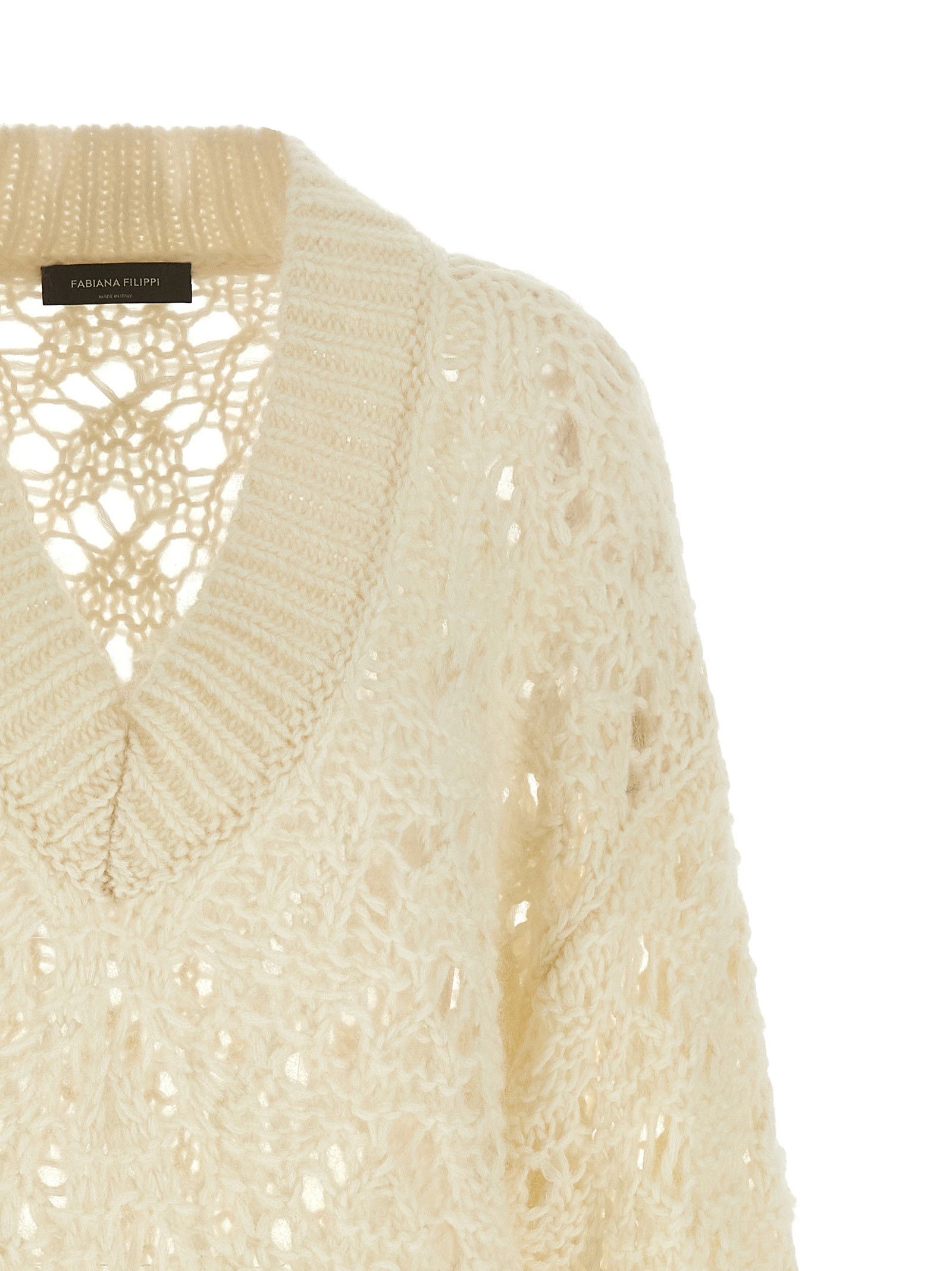 Fabiana Filippi Platinum mohair sweater Size S / US 4 / IT 40 - 3 Thumbnail