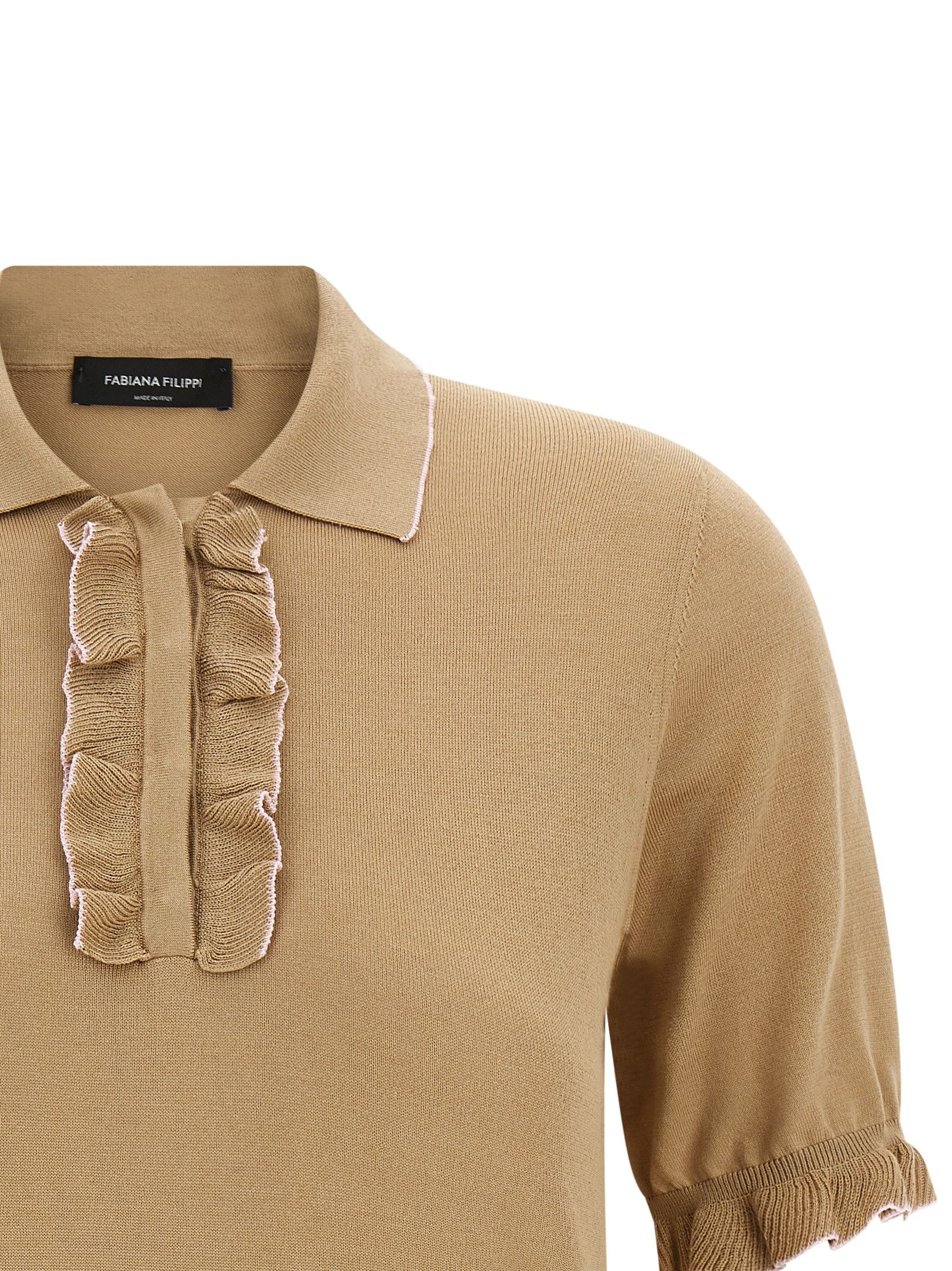 Fabiana Filippi Cotton silk polo shirt Size M / US 6-8 / IT 42-44 - 3 Thumbnail
