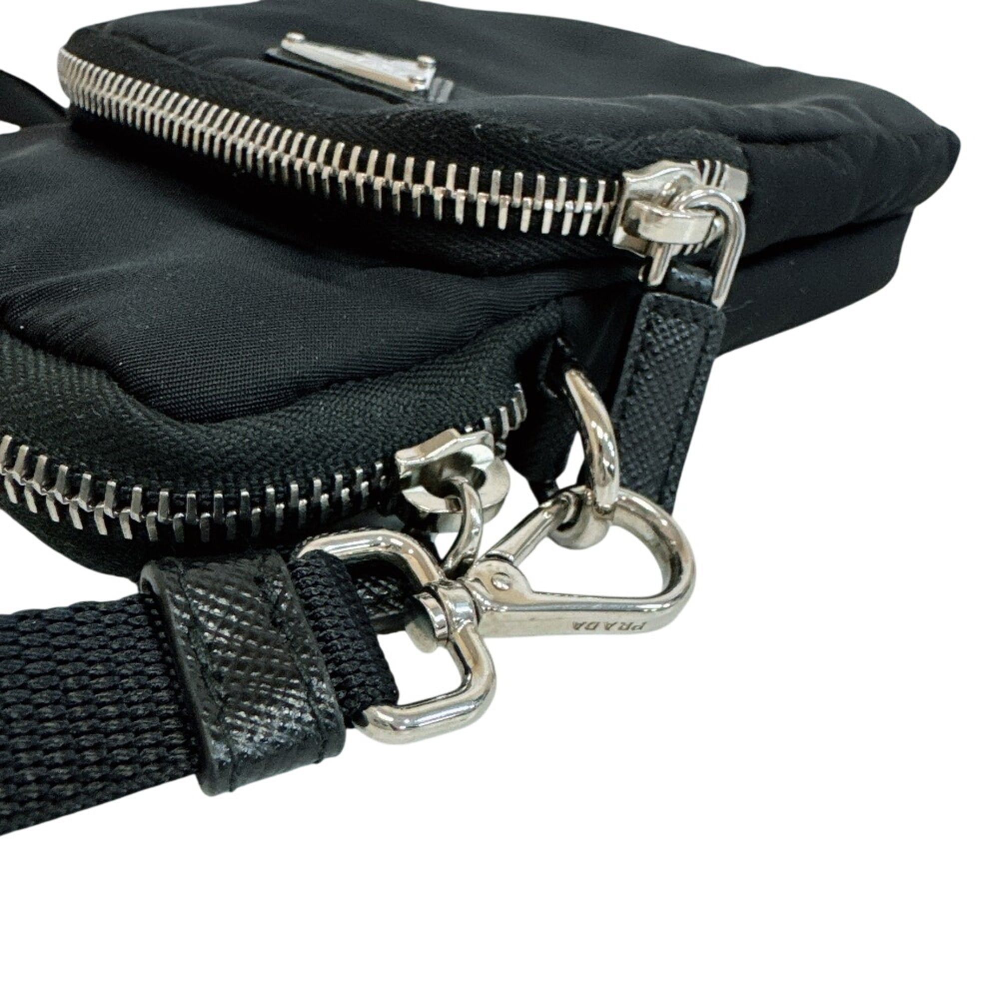 Prada PRADA 2ZT024 Re-Nylon Smartphone Case with Triangle Logo Shoulder Bag, Black Size ONE SIZE - 6 Thumbnail