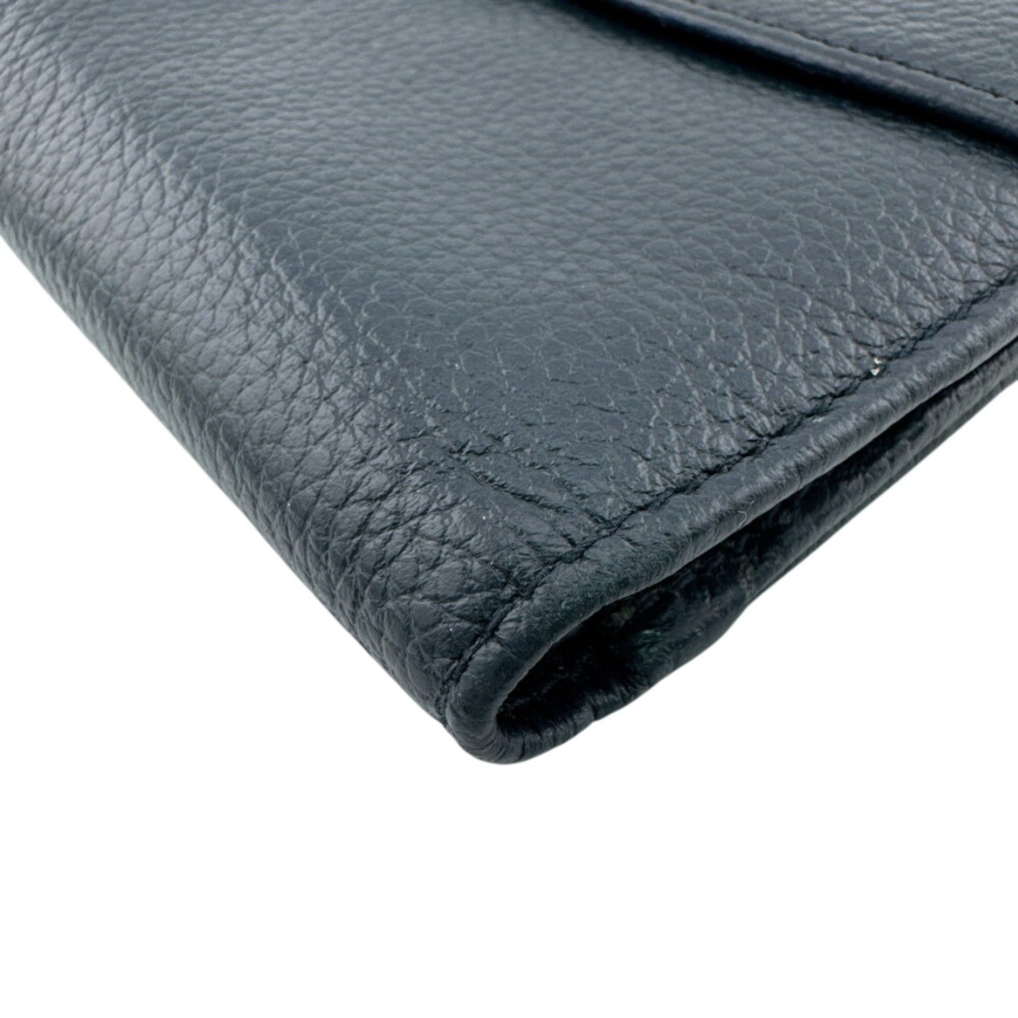 Celine CELINE Circle Logo Tri-fold Wallet in Navy Size ONE SIZE - 6 Thumbnail