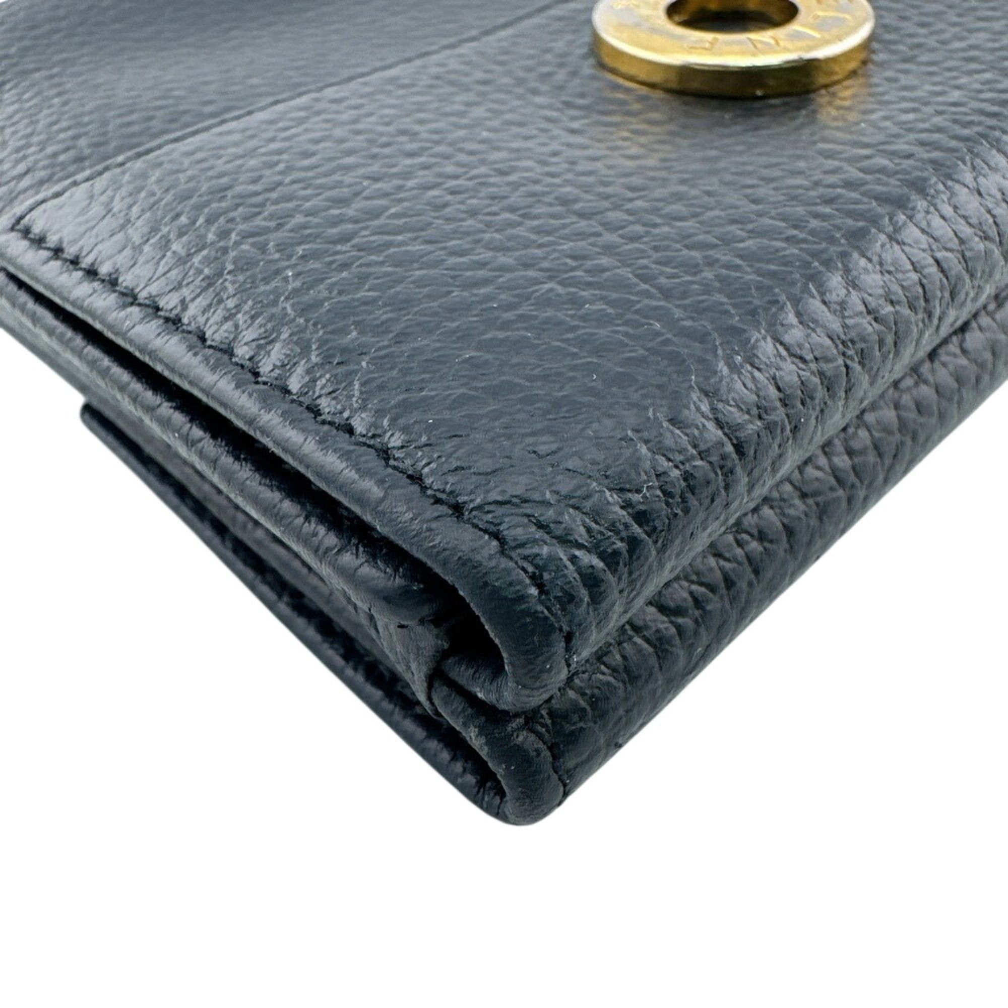 Celine CELINE Circle Logo Tri-fold Wallet in Navy Size ONE SIZE - 5 Thumbnail