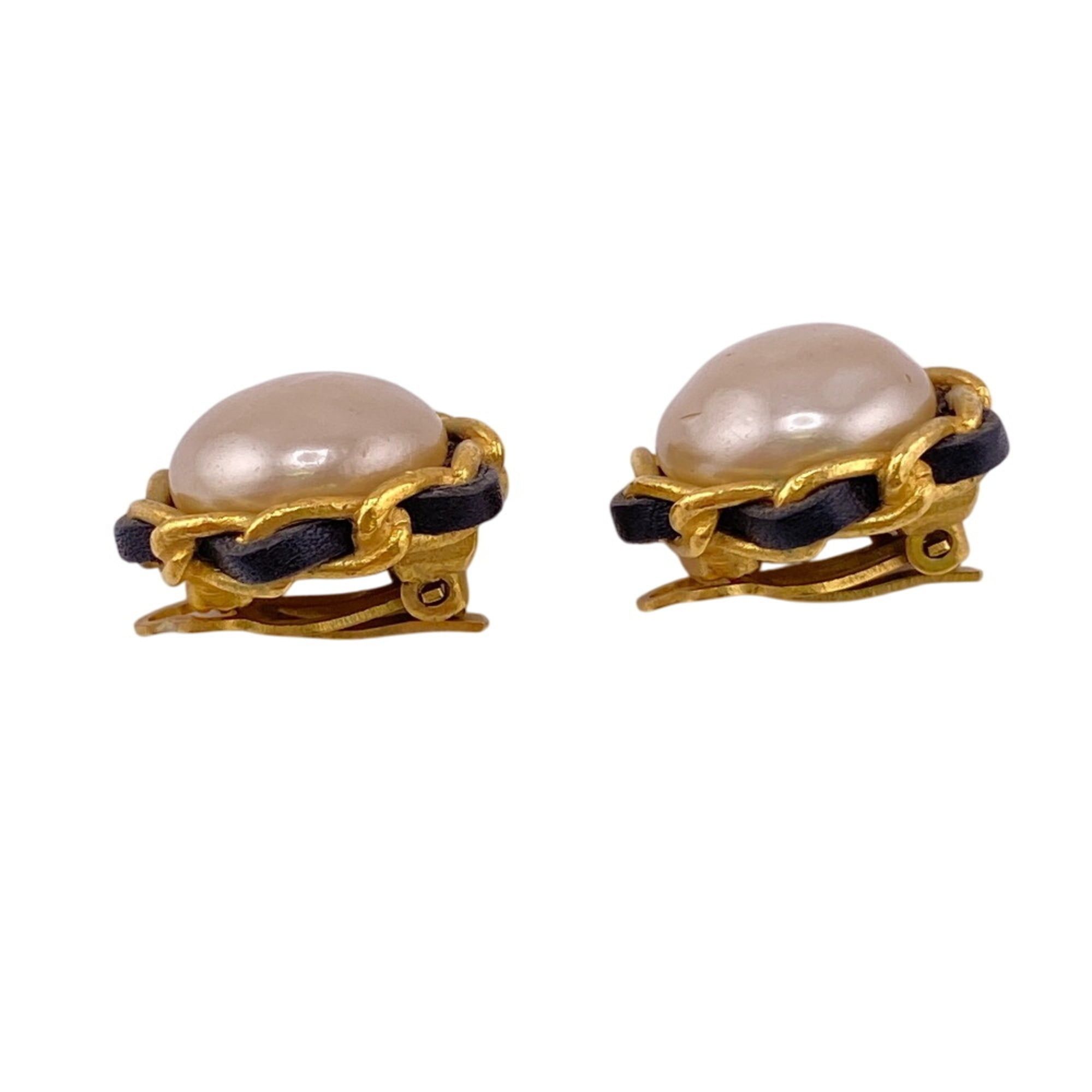Chanel CHANEL 93A Pearl Earrings Gold Size ONE SIZE - 2 Thumbnail