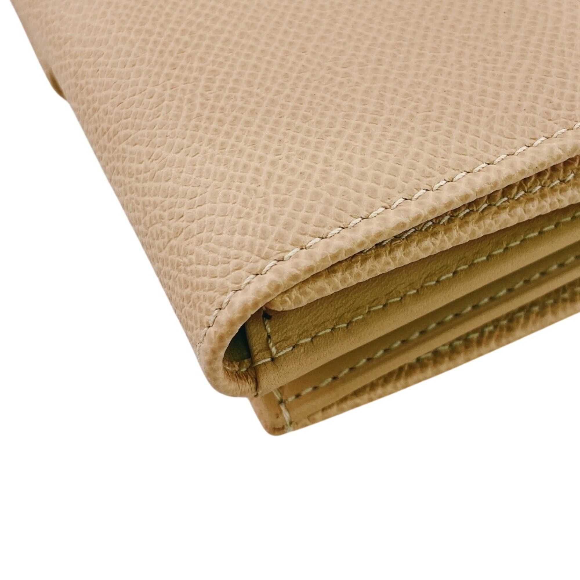 Bvlgari BVLGARI W-hook bifold logo clip long wallet in beige Size ONE SIZE - 4 Thumbnail