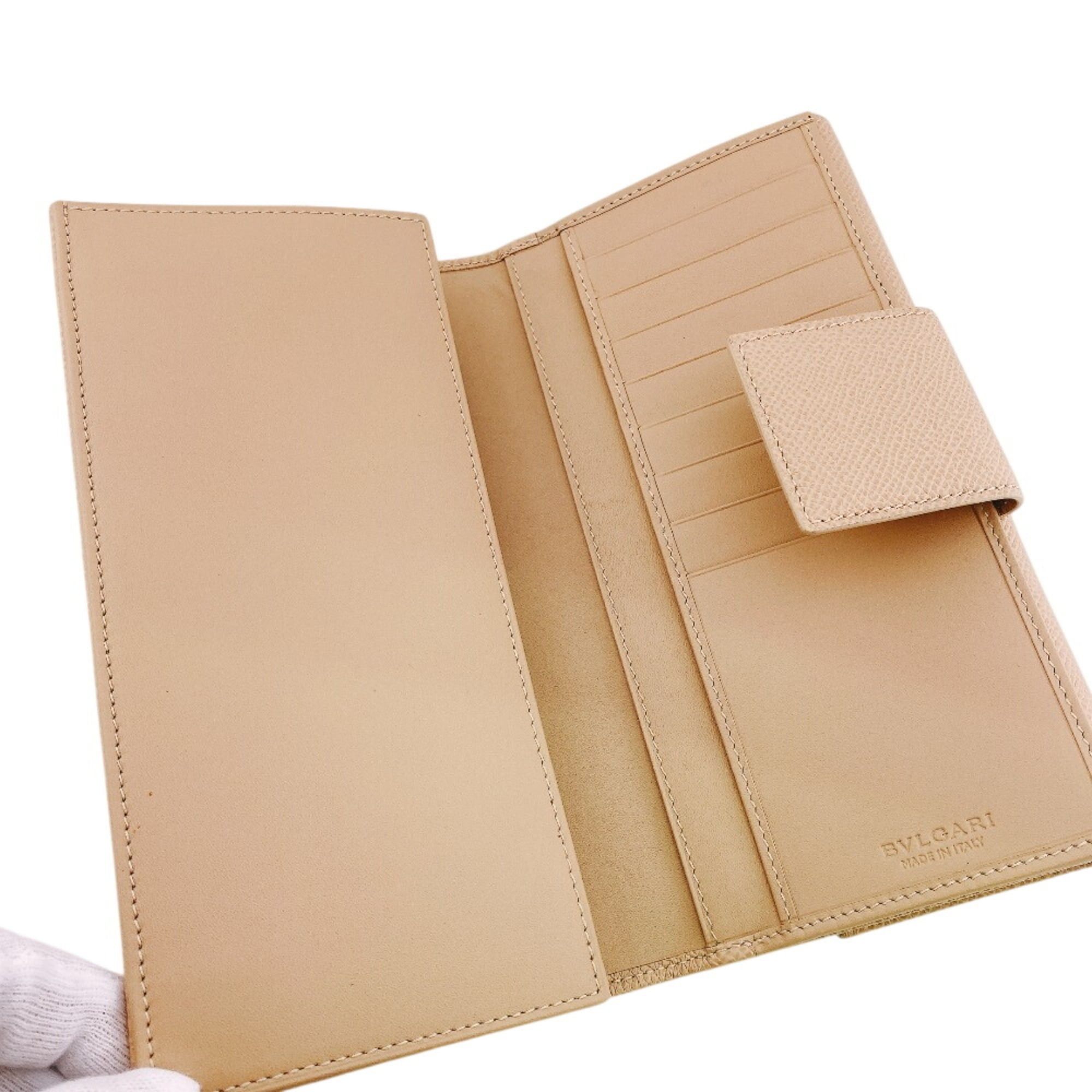 Bvlgari BVLGARI W-hook bifold logo clip long wallet in beige Size ONE SIZE - 10 Thumbnail