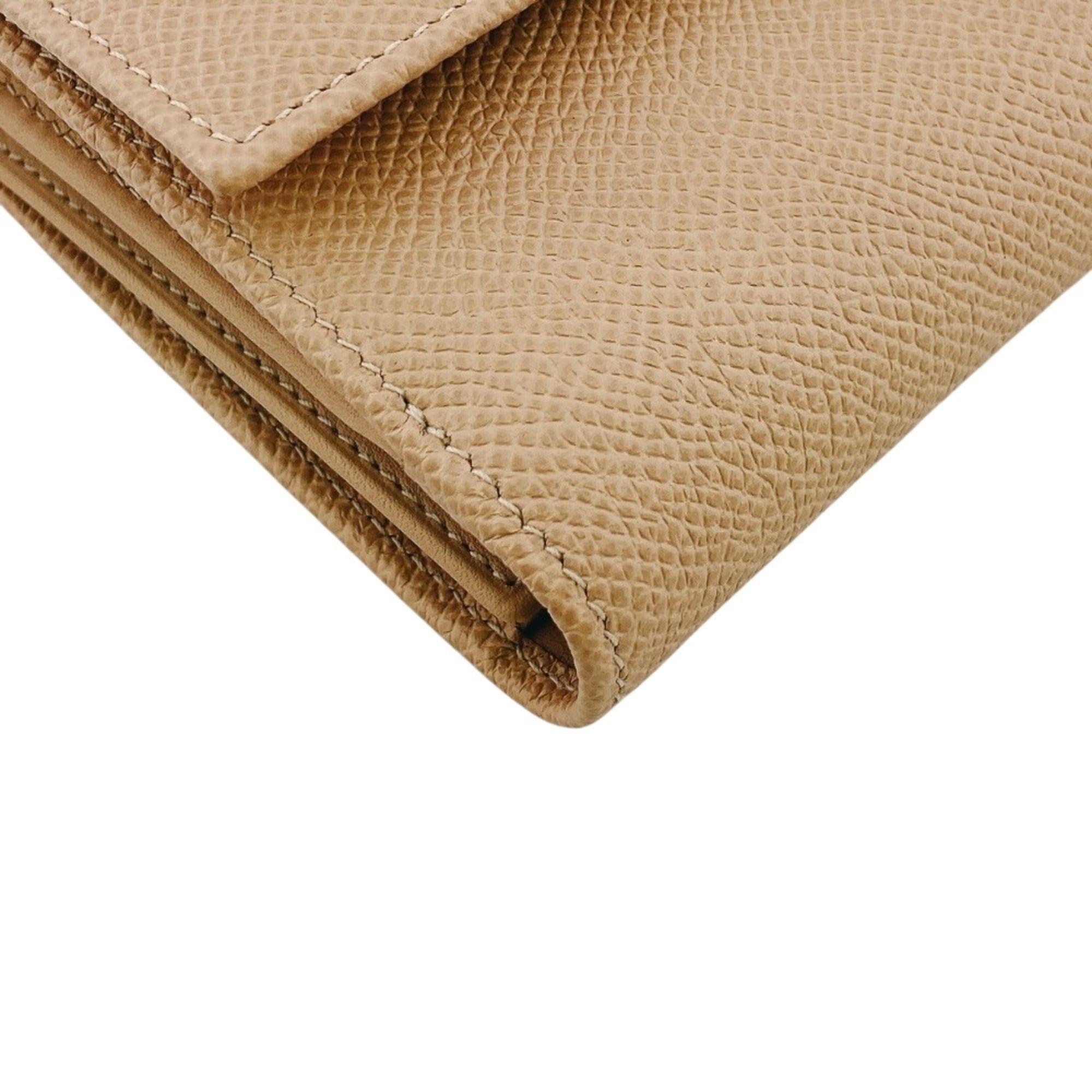 Bvlgari BVLGARI W-hook bifold logo clip long wallet in beige Size ONE SIZE - 3 Thumbnail
