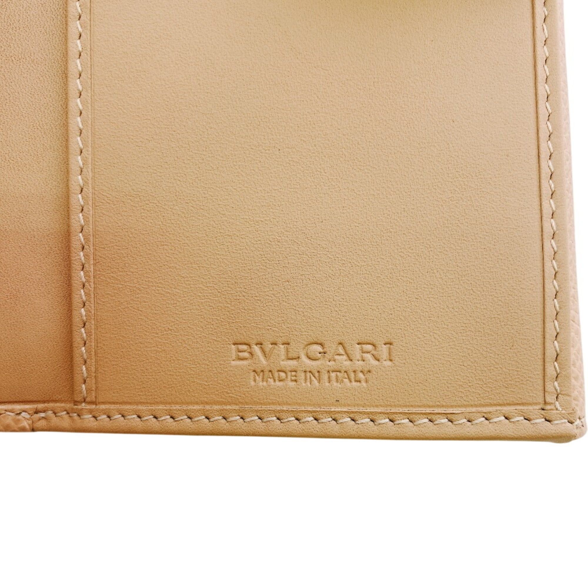 Bvlgari BVLGARI W-hook bifold logo clip long wallet in beige Size ONE SIZE - 11 Thumbnail